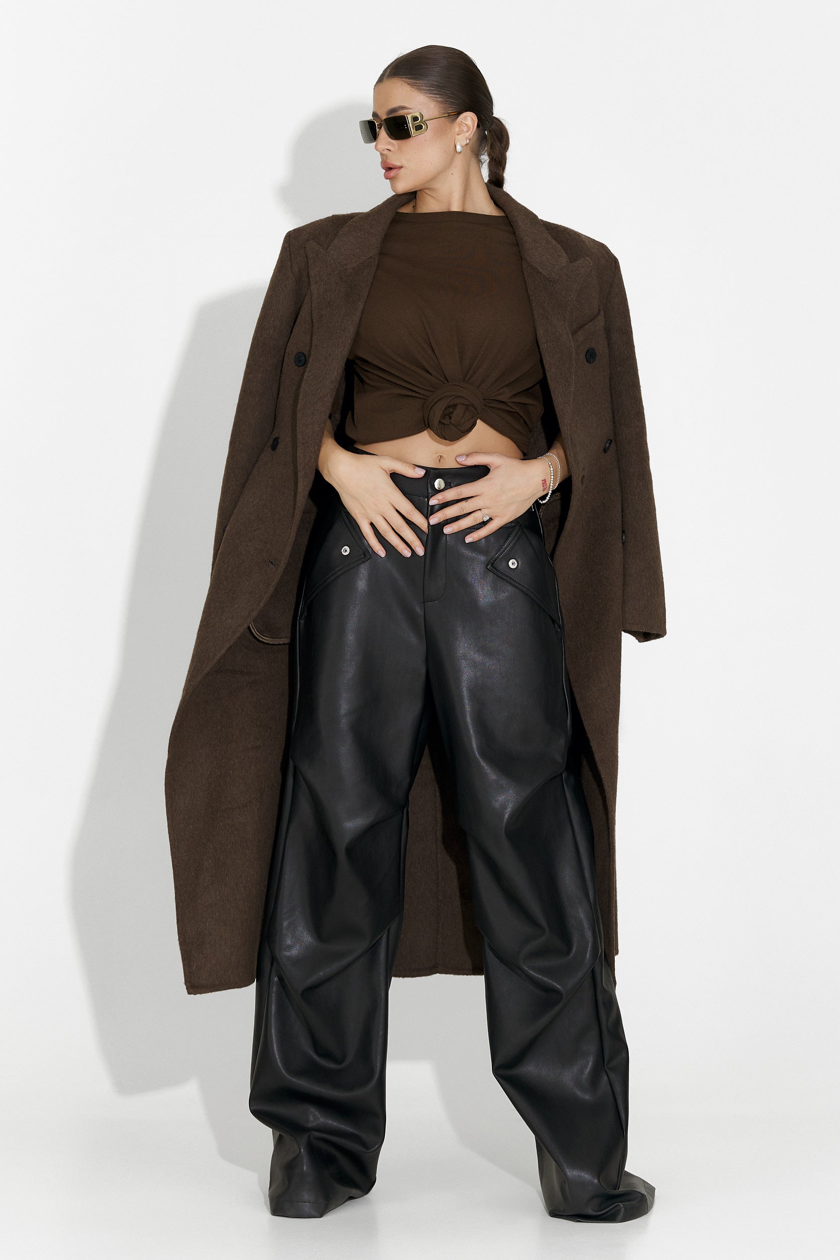 Pantaloni dama casual negri Savelis Bogas