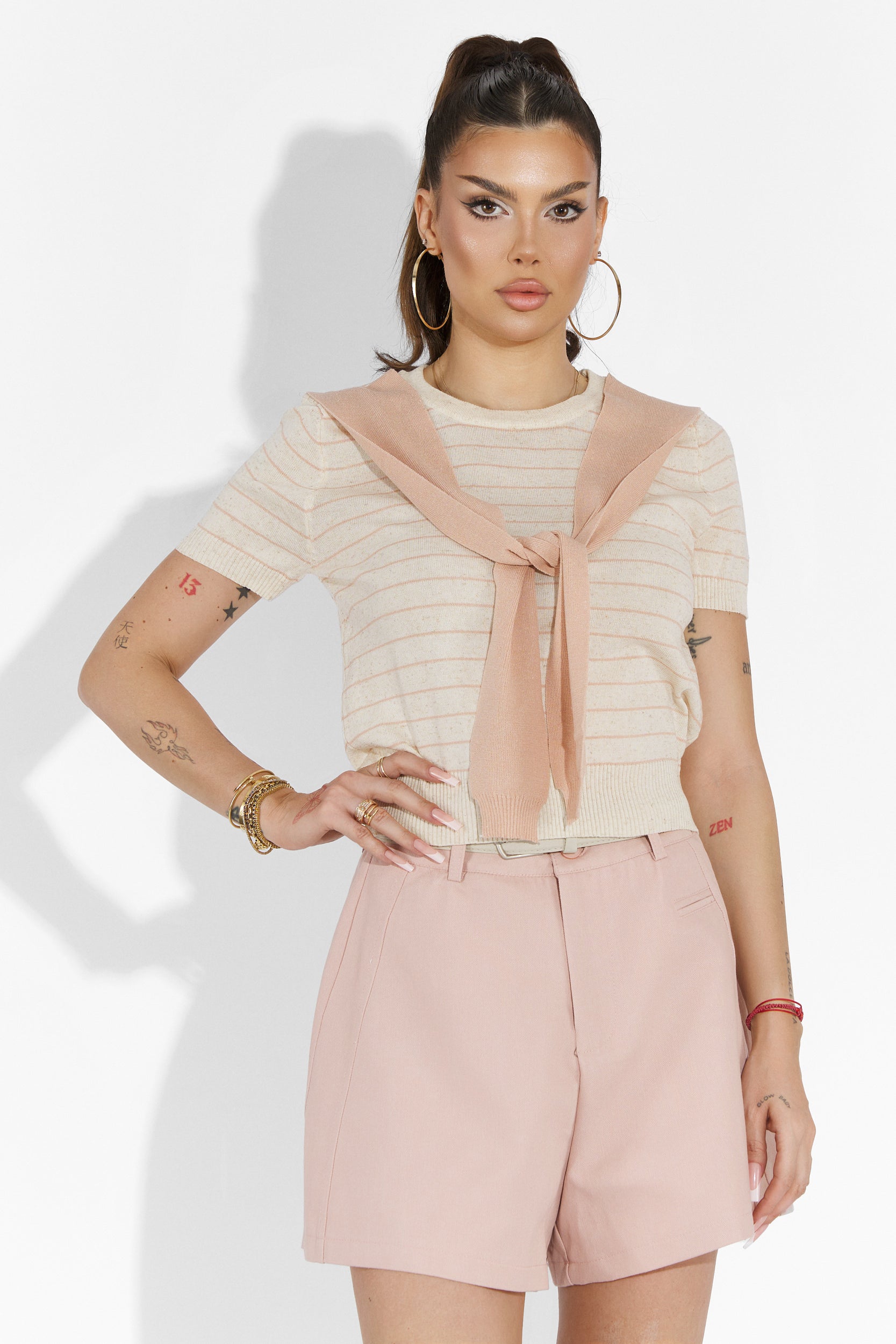 Pantaloni dama casual roz Herling Bogas