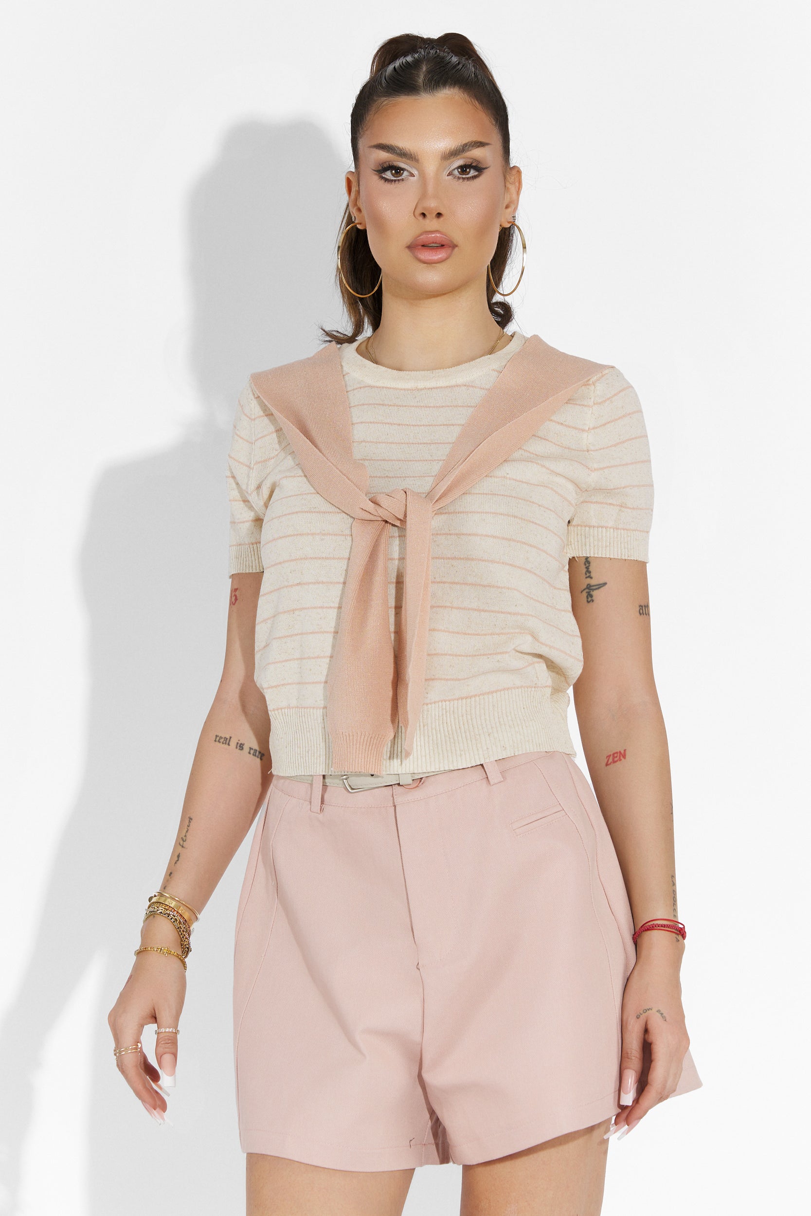 Pantaloni dama casual roz Herling Bogas