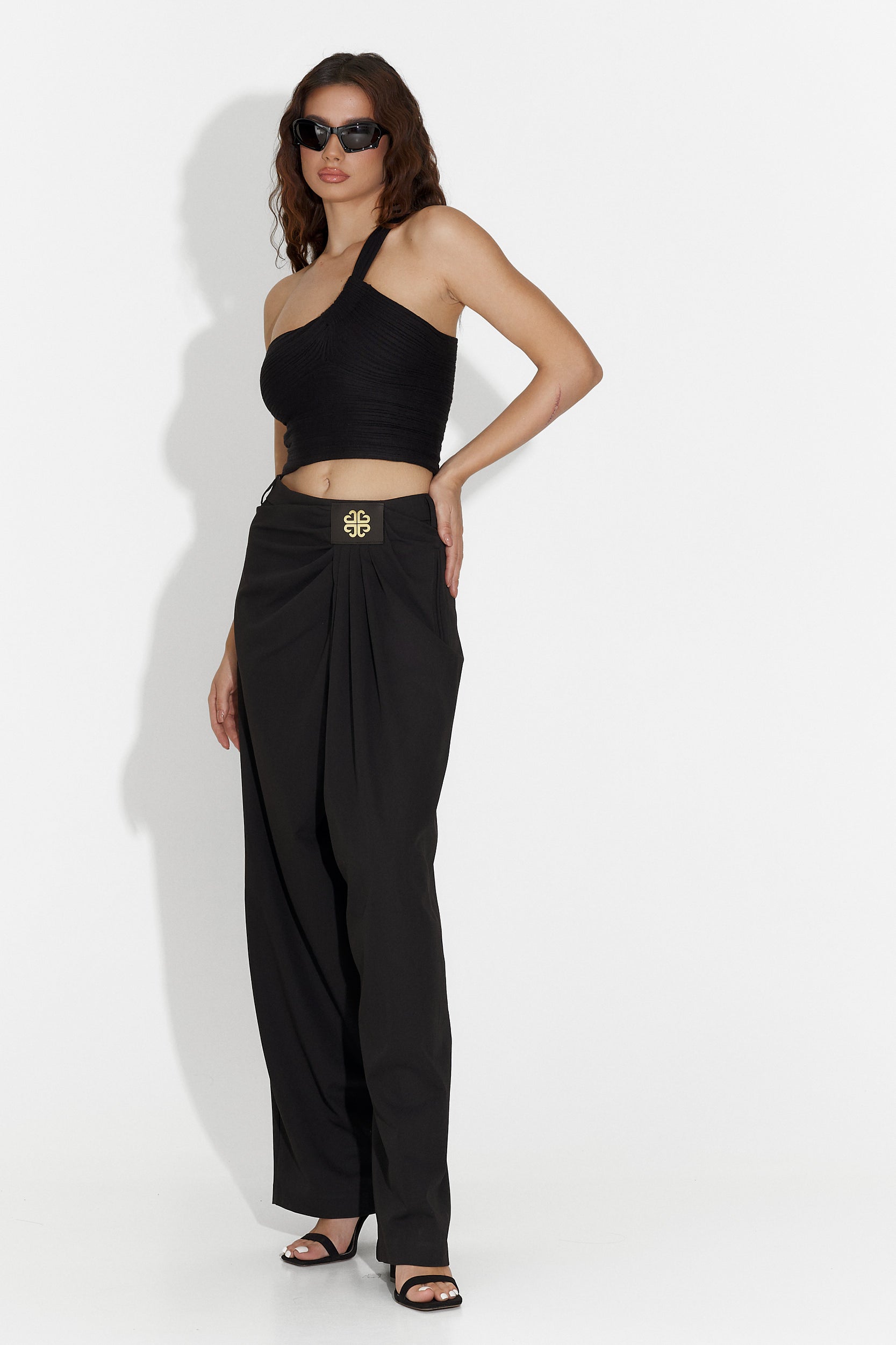 Pantaloni dama eleganti negri Kily Bogas