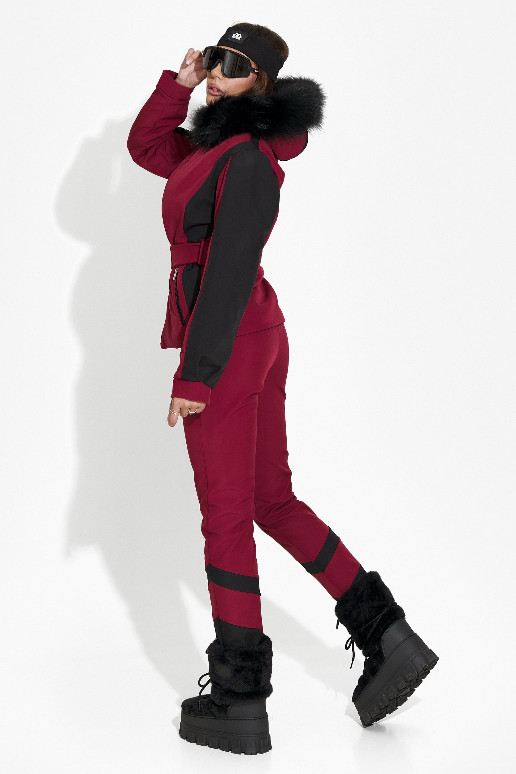 Pantaloni ski dama burgundy Lorya Bogas