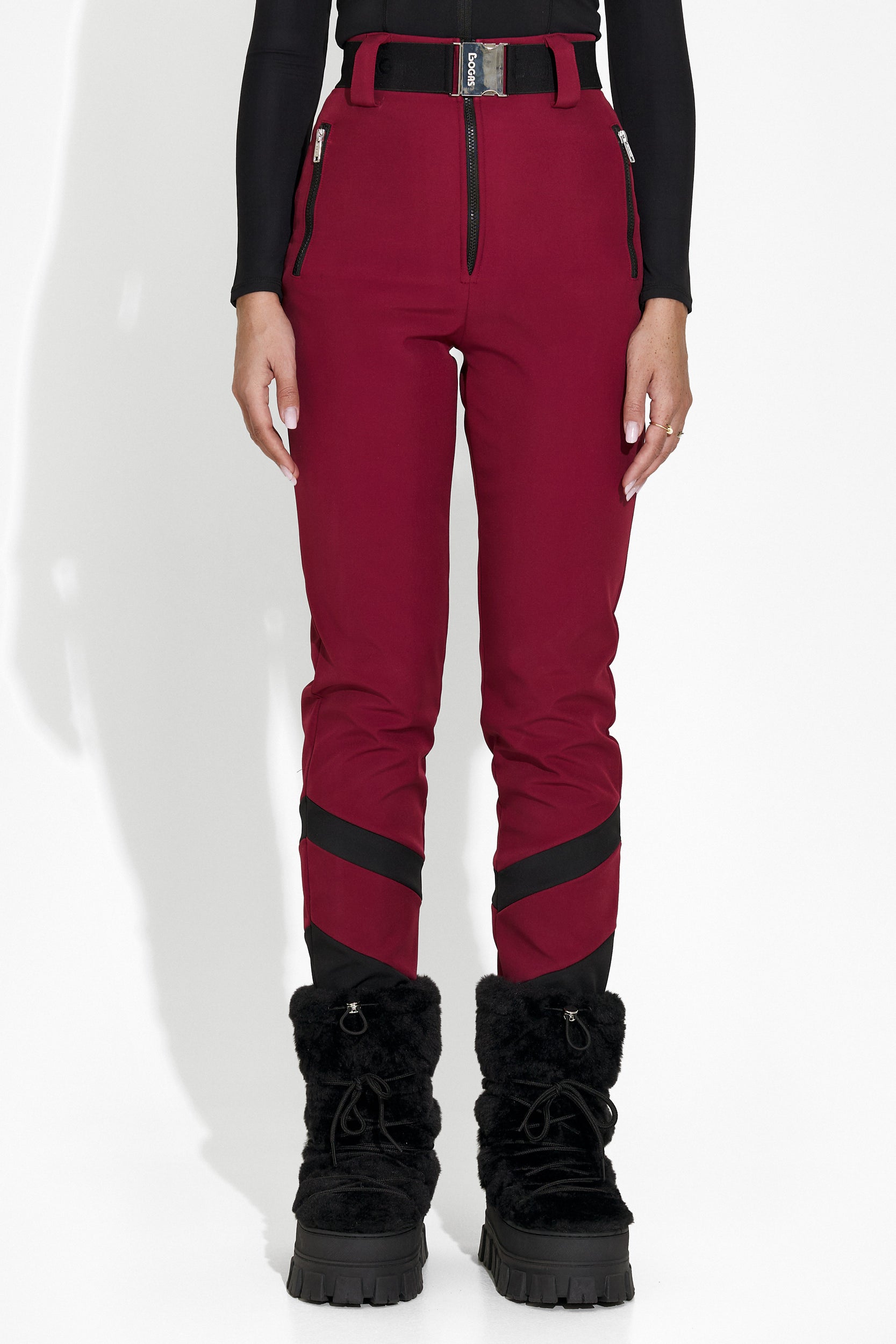 Pantaloni ski dama burgundy Lorya Bogas