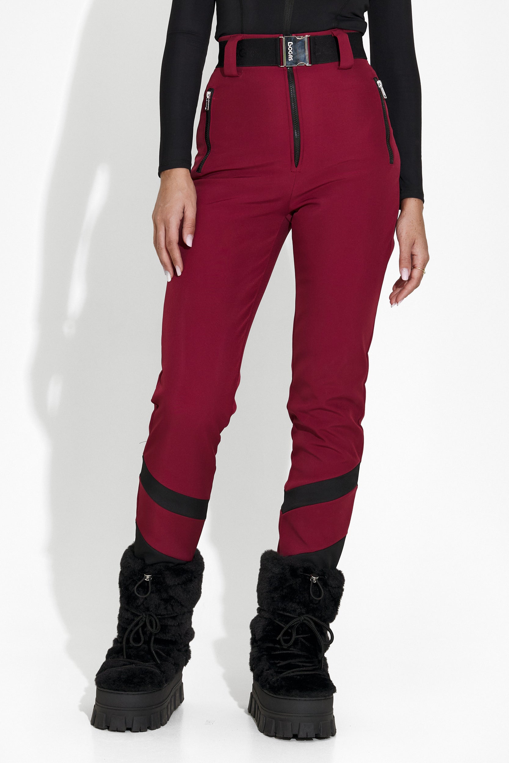 Pantaloni ski dama burgundy Lorya Bogas