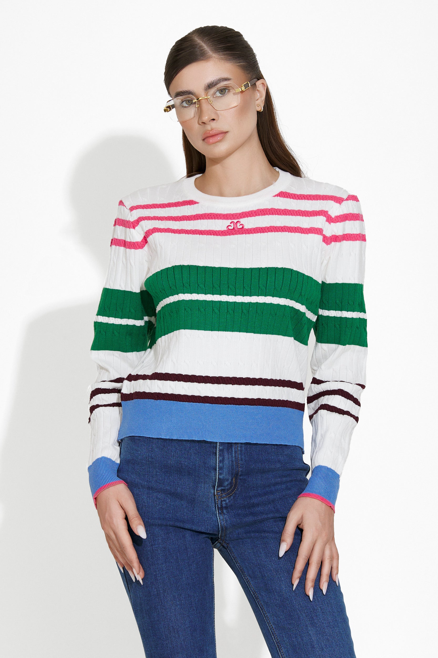 Pulover dama alb Odores Bogas