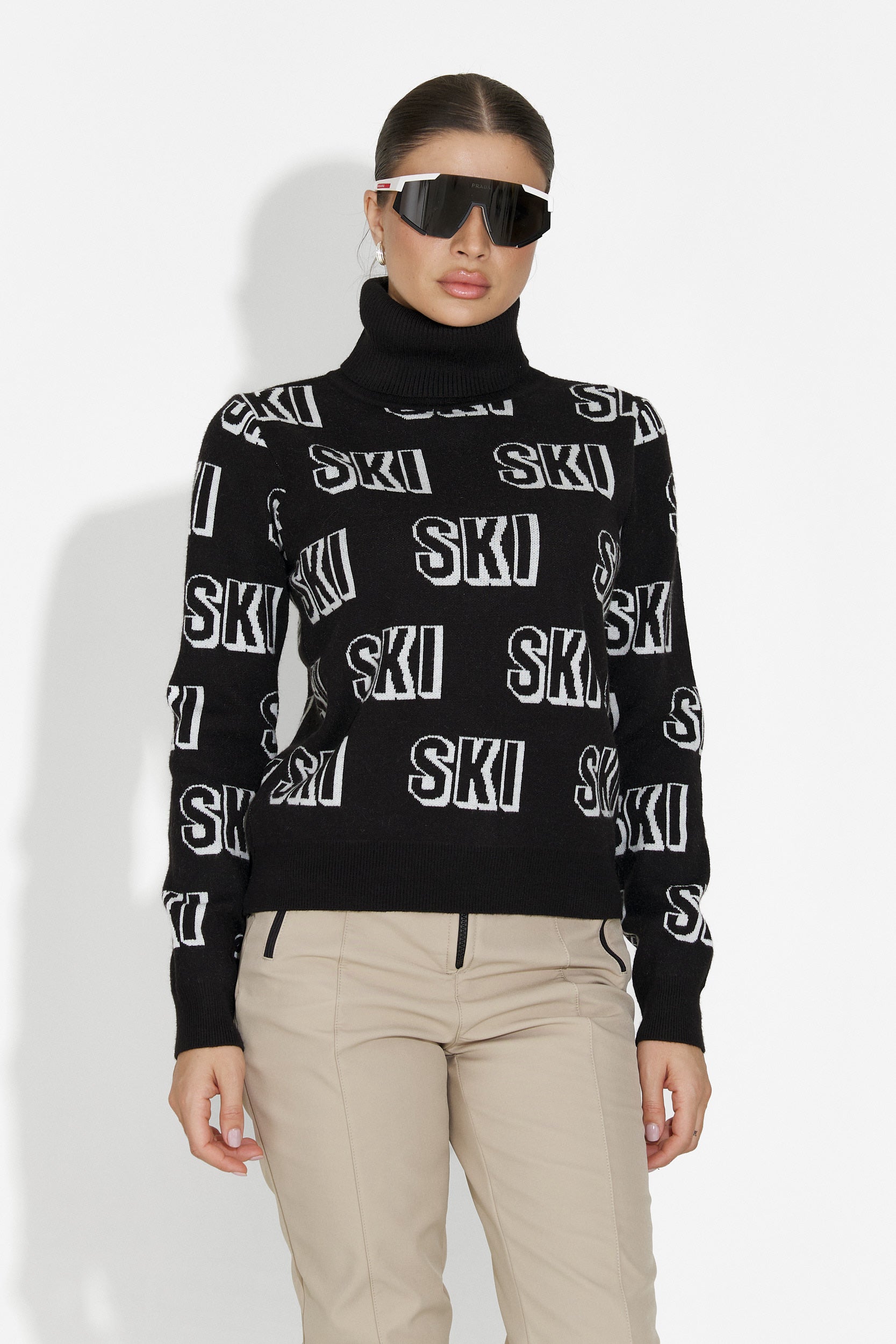 Pulover ski dama negru Caresia Bogas