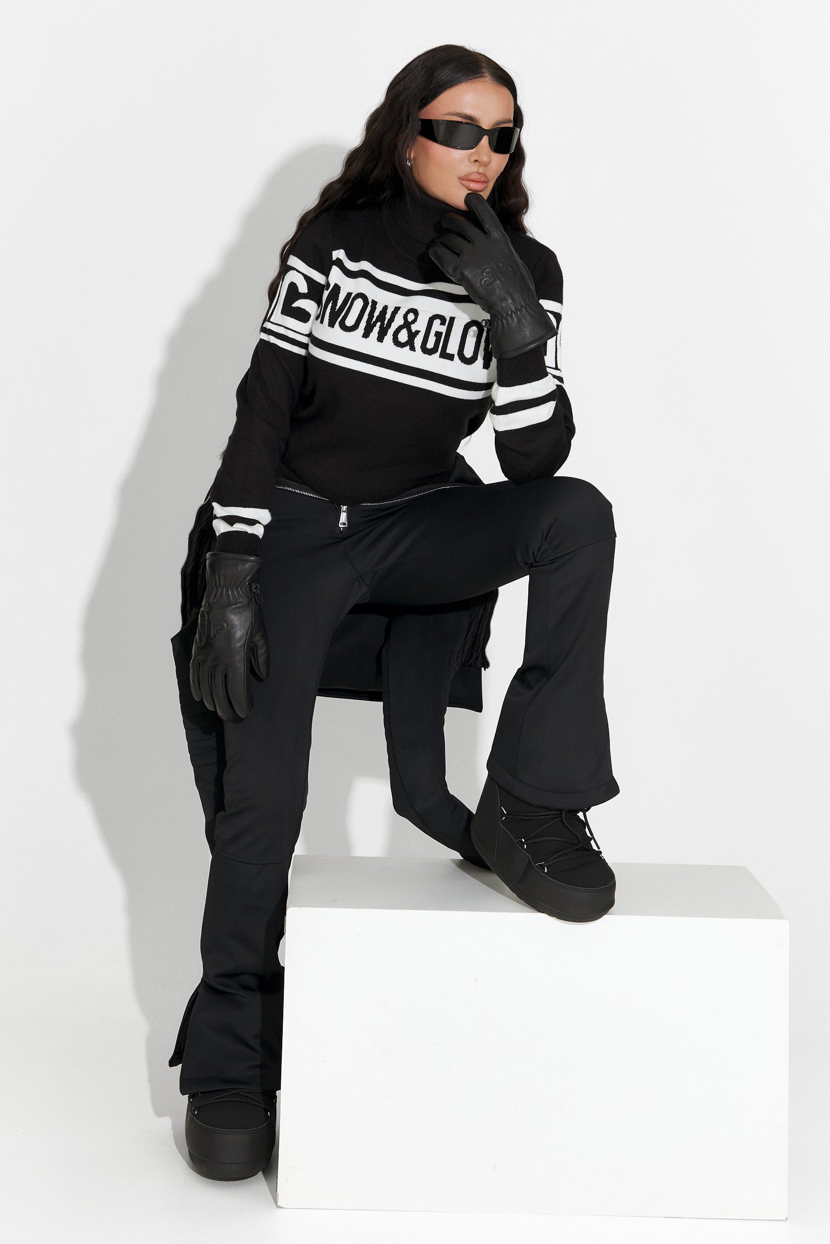 Pulover ski dama negru Clyra Bogas