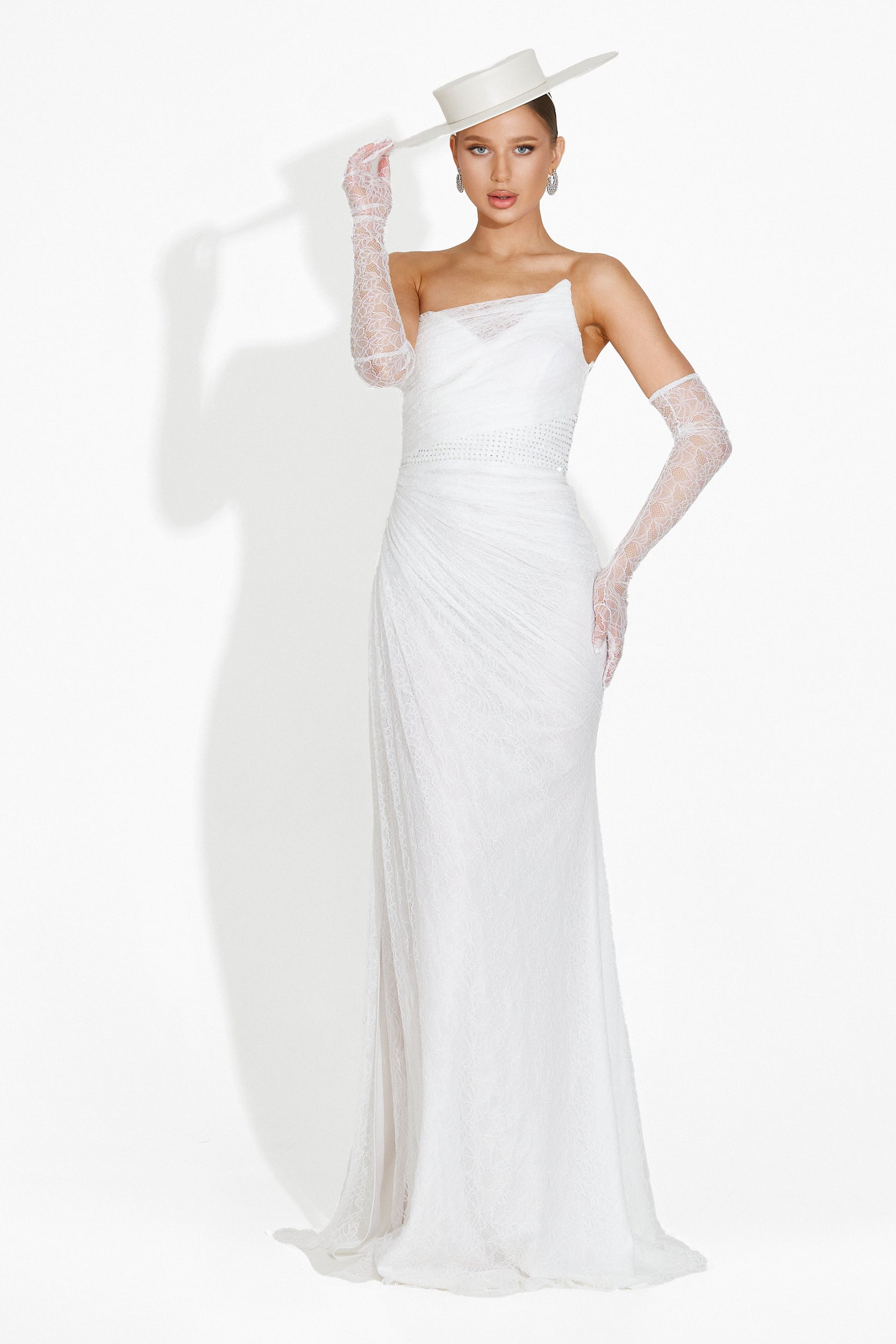 Rochie dama lunga alba Mathylda Bogas