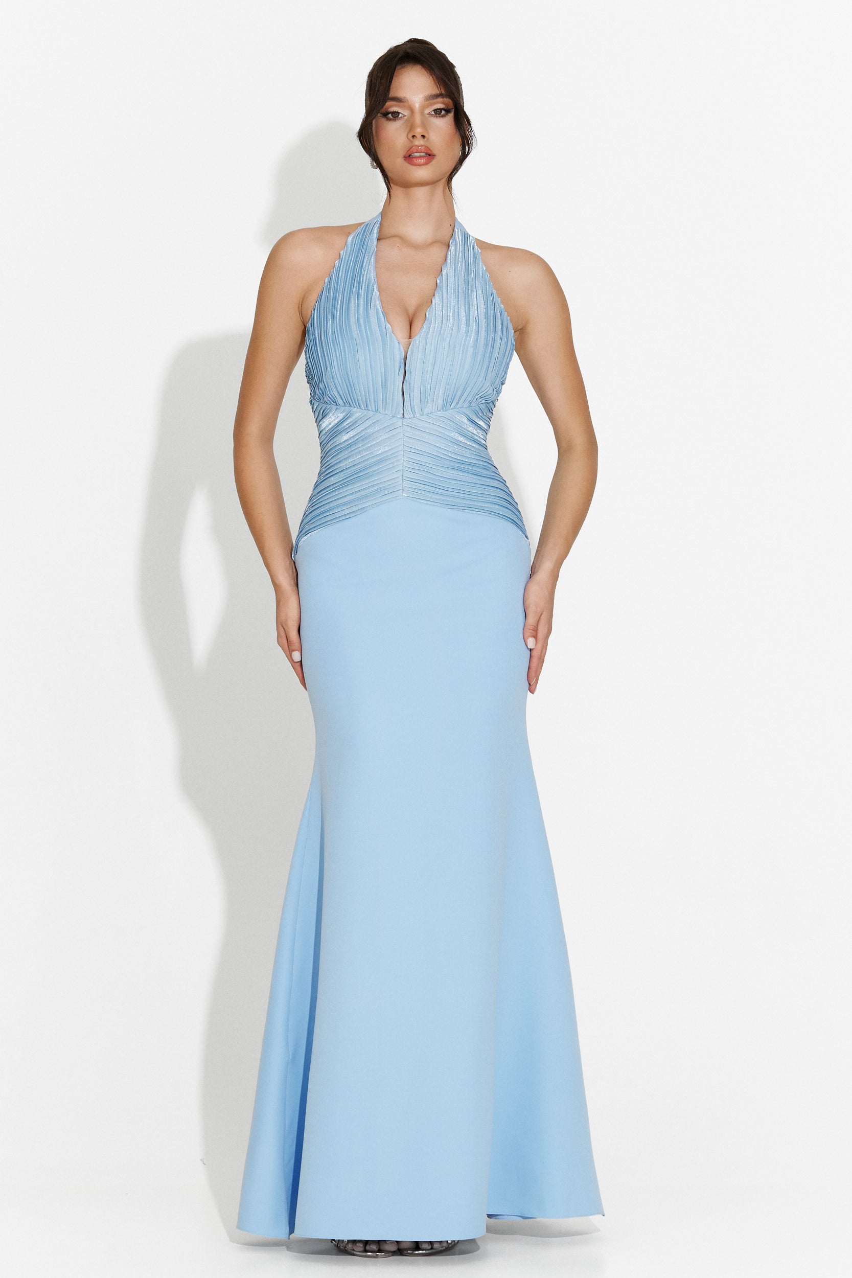 Rochie dama lunga bleu Cicy Bogas