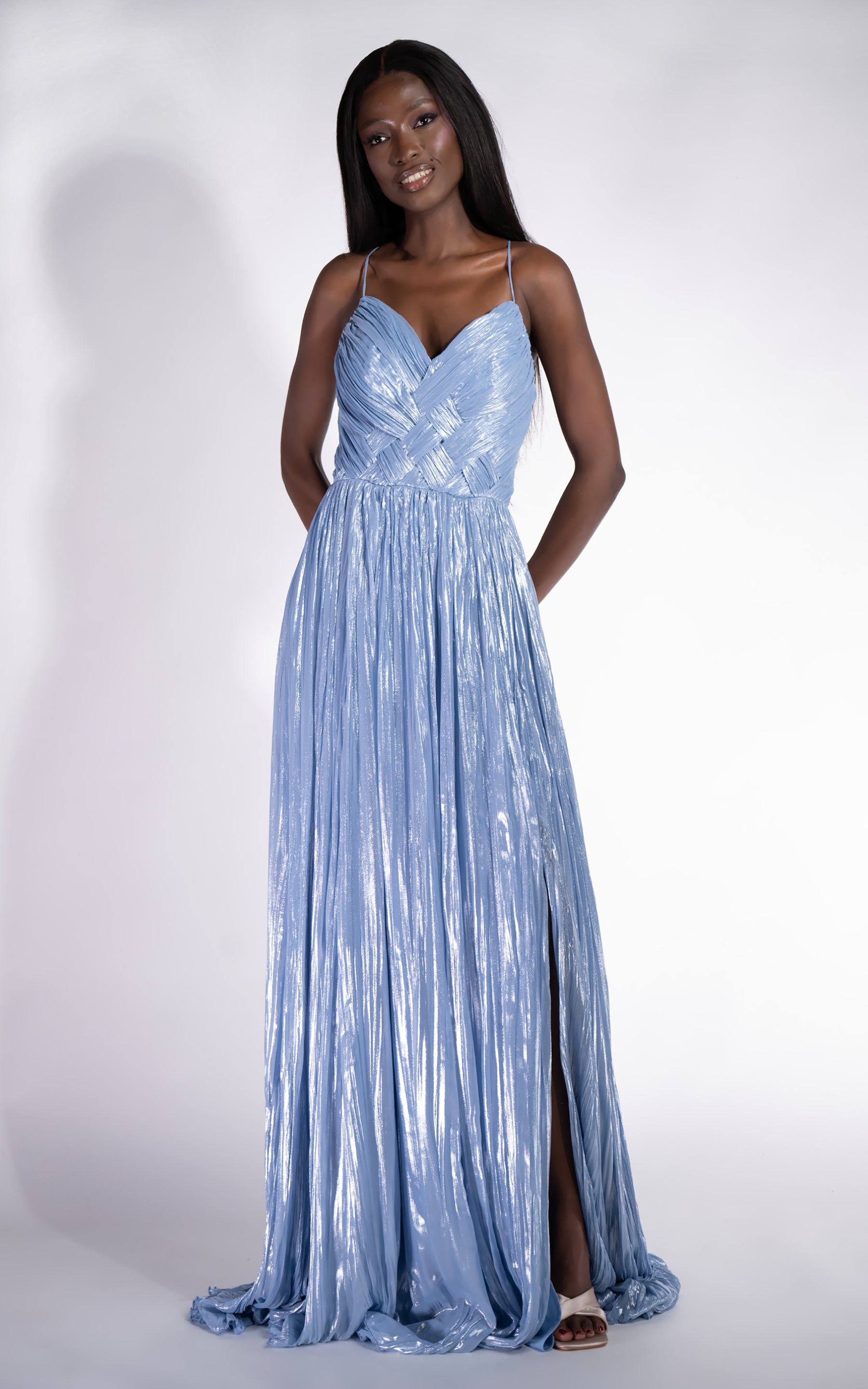 Rochie dama lunga bleu Edyna Bogas