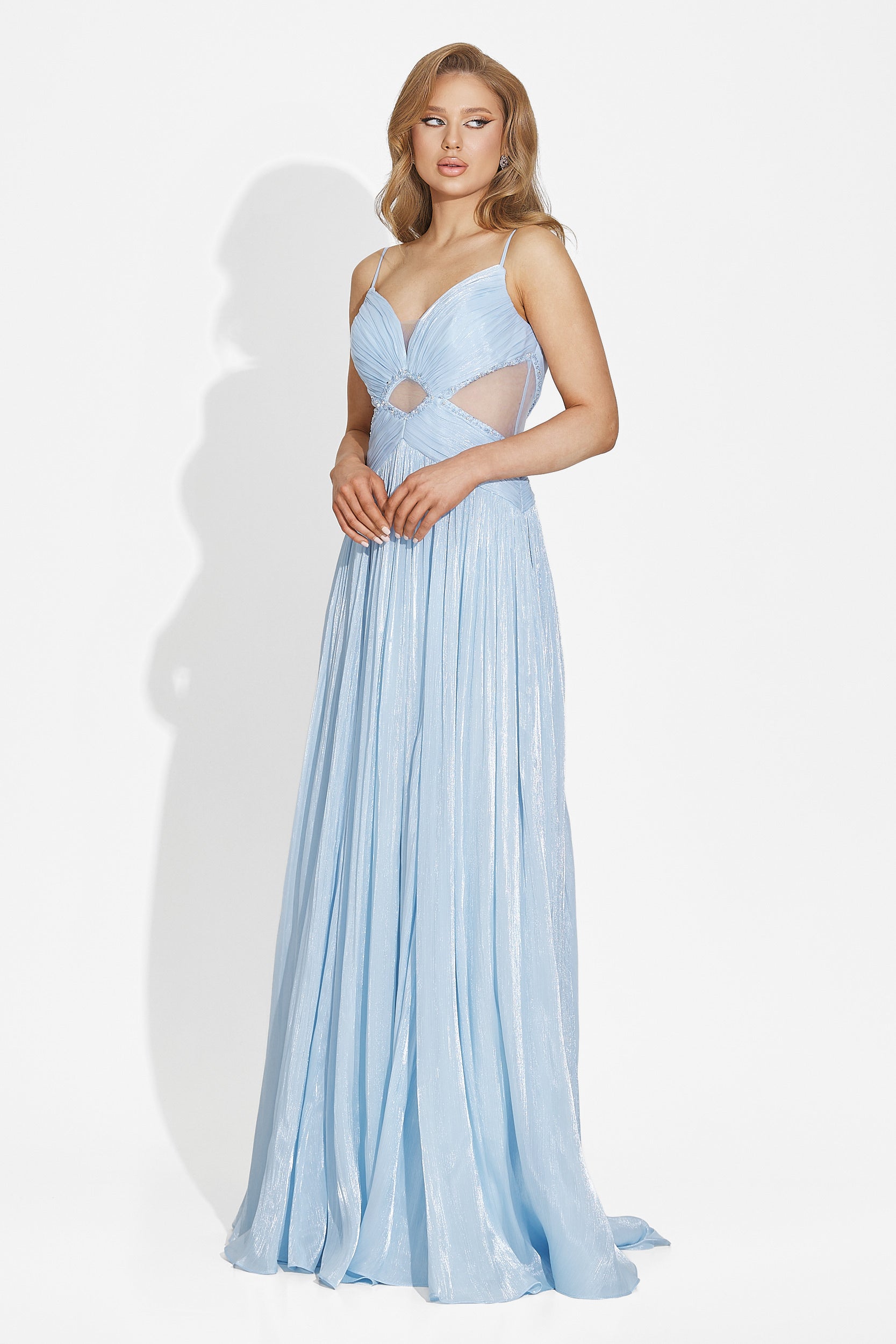 Rochie dama lunga bleu Latisha Bogas