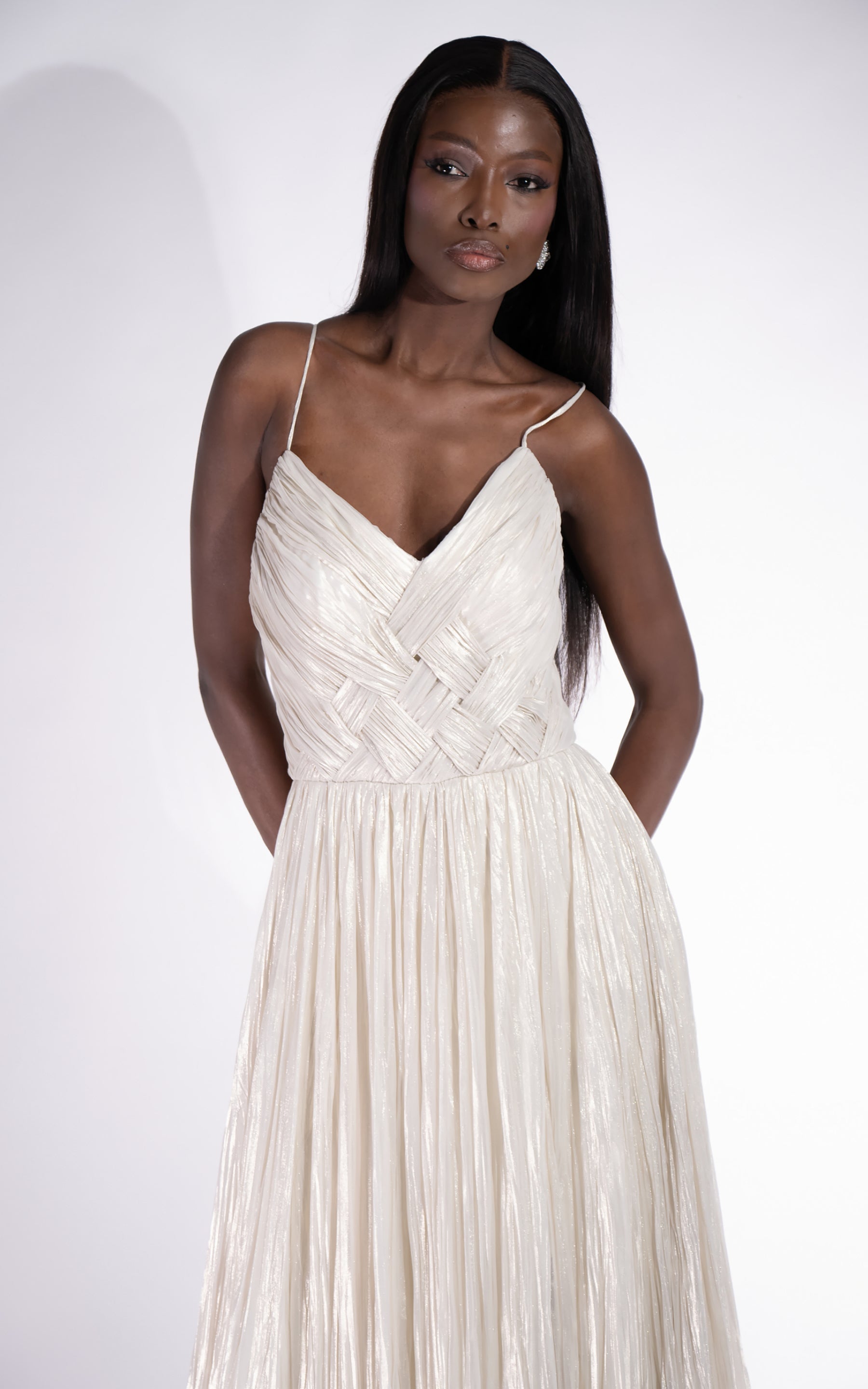 Rochie dama lunga crem Edyna Bogas