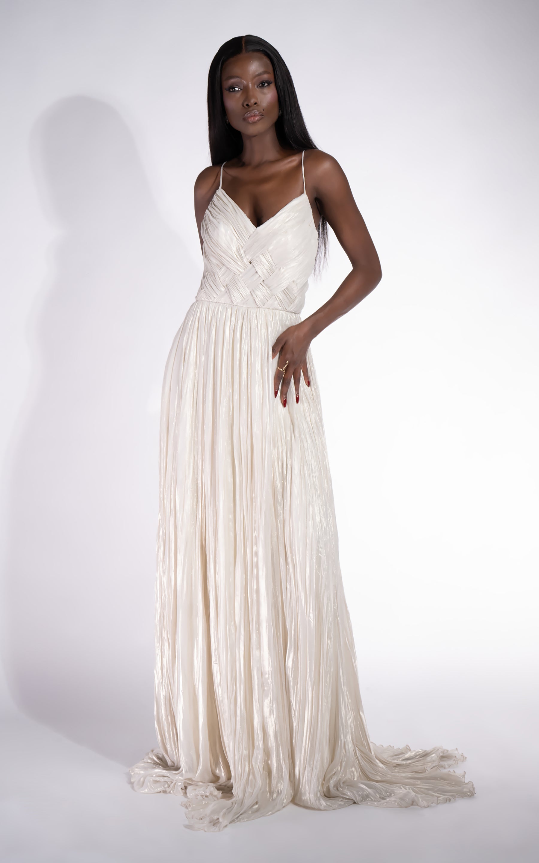 Rochie dama lunga crem Edyna Bogas