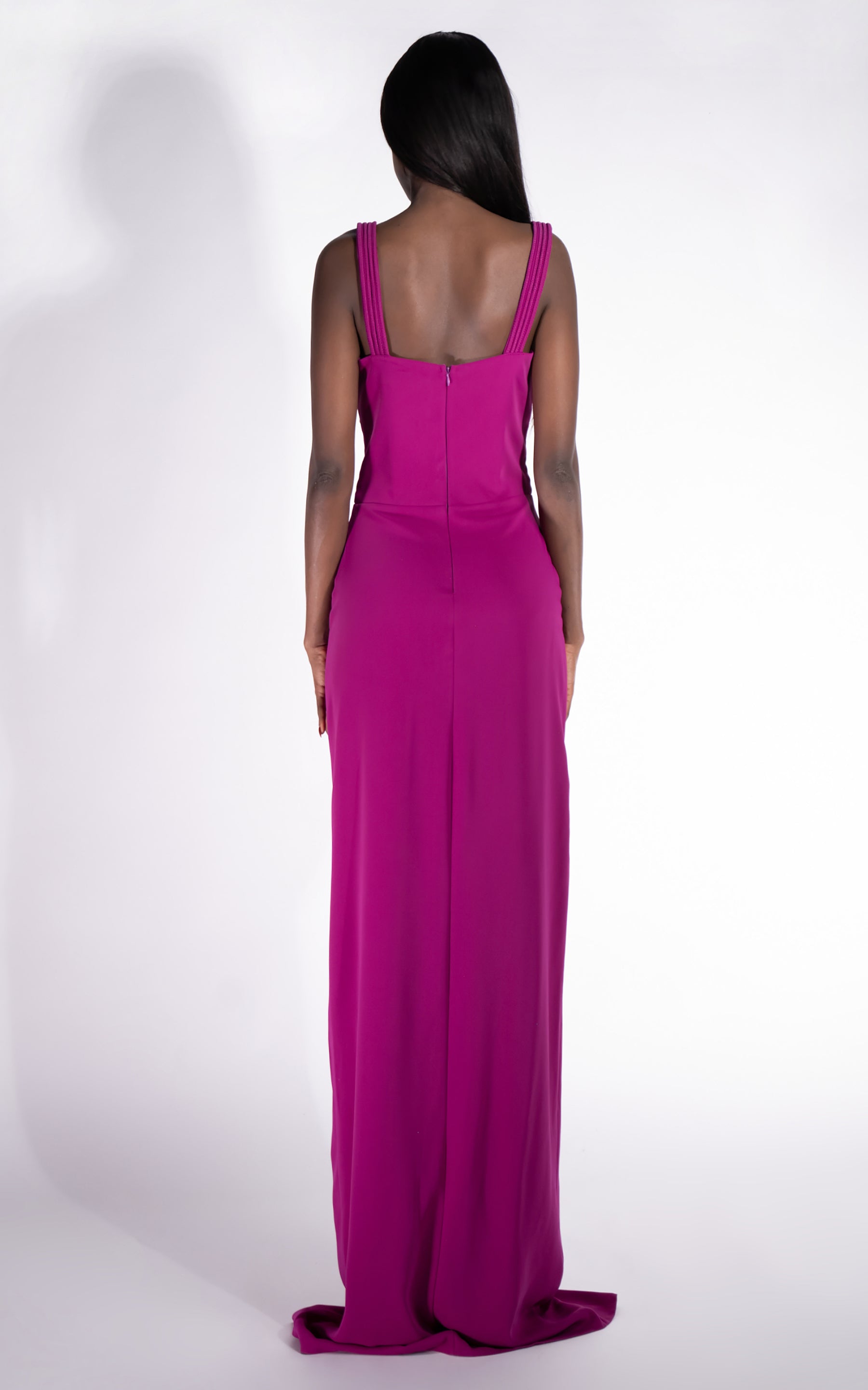 Rochie dama lunga fucsia Ingryd Bogas