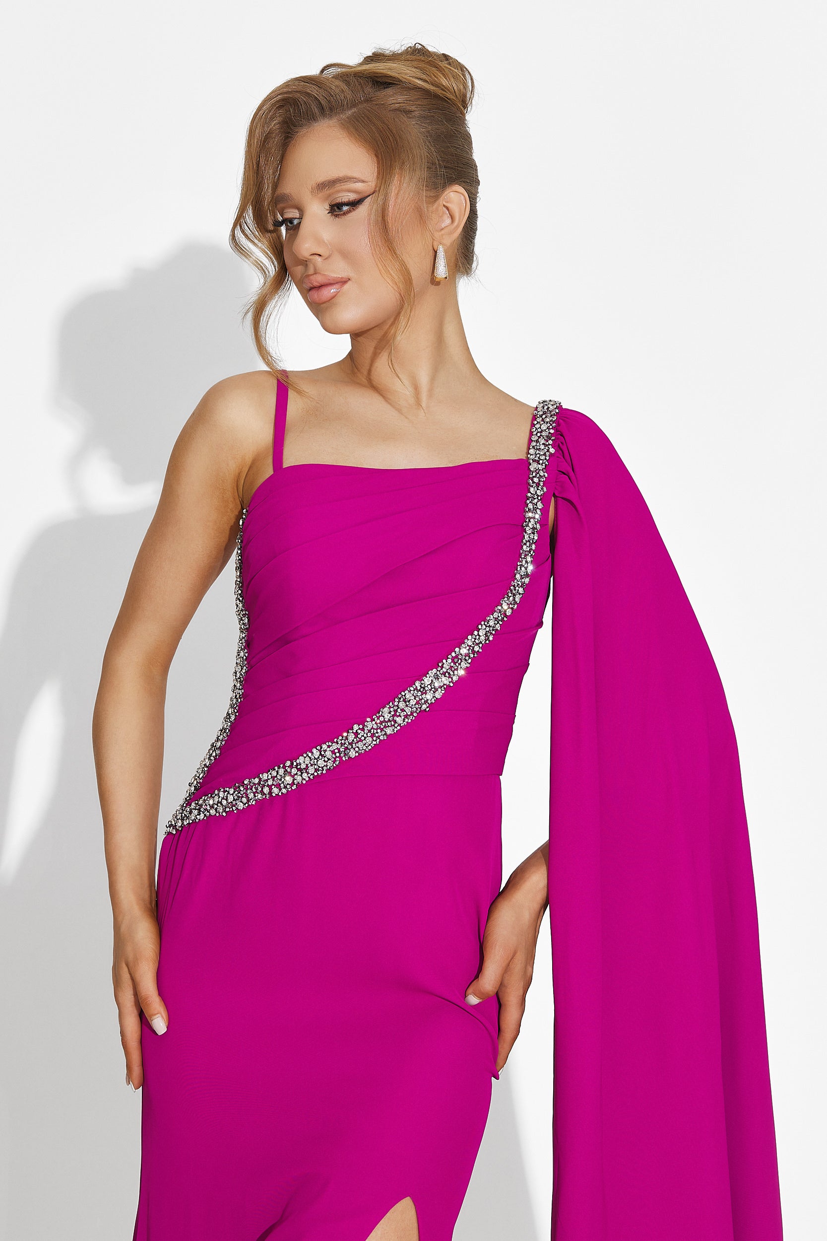 Rochie dama lunga fucsia Libre Bogas
