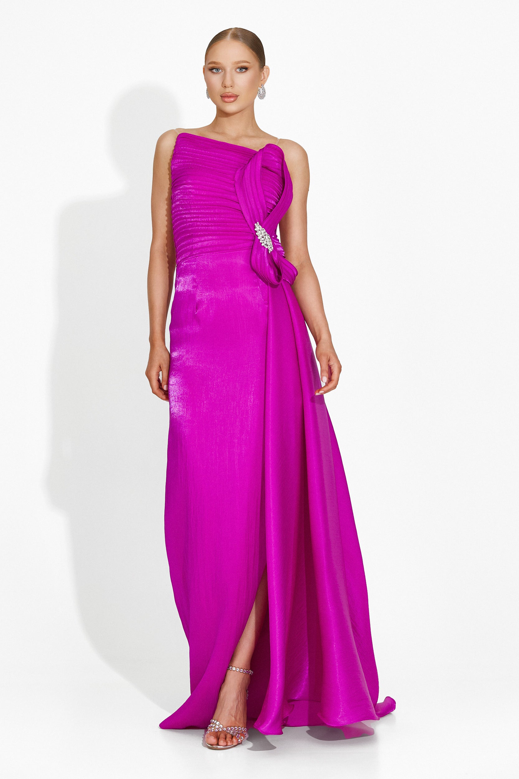 Rochie dama lunga fucsia Verlie Bogas