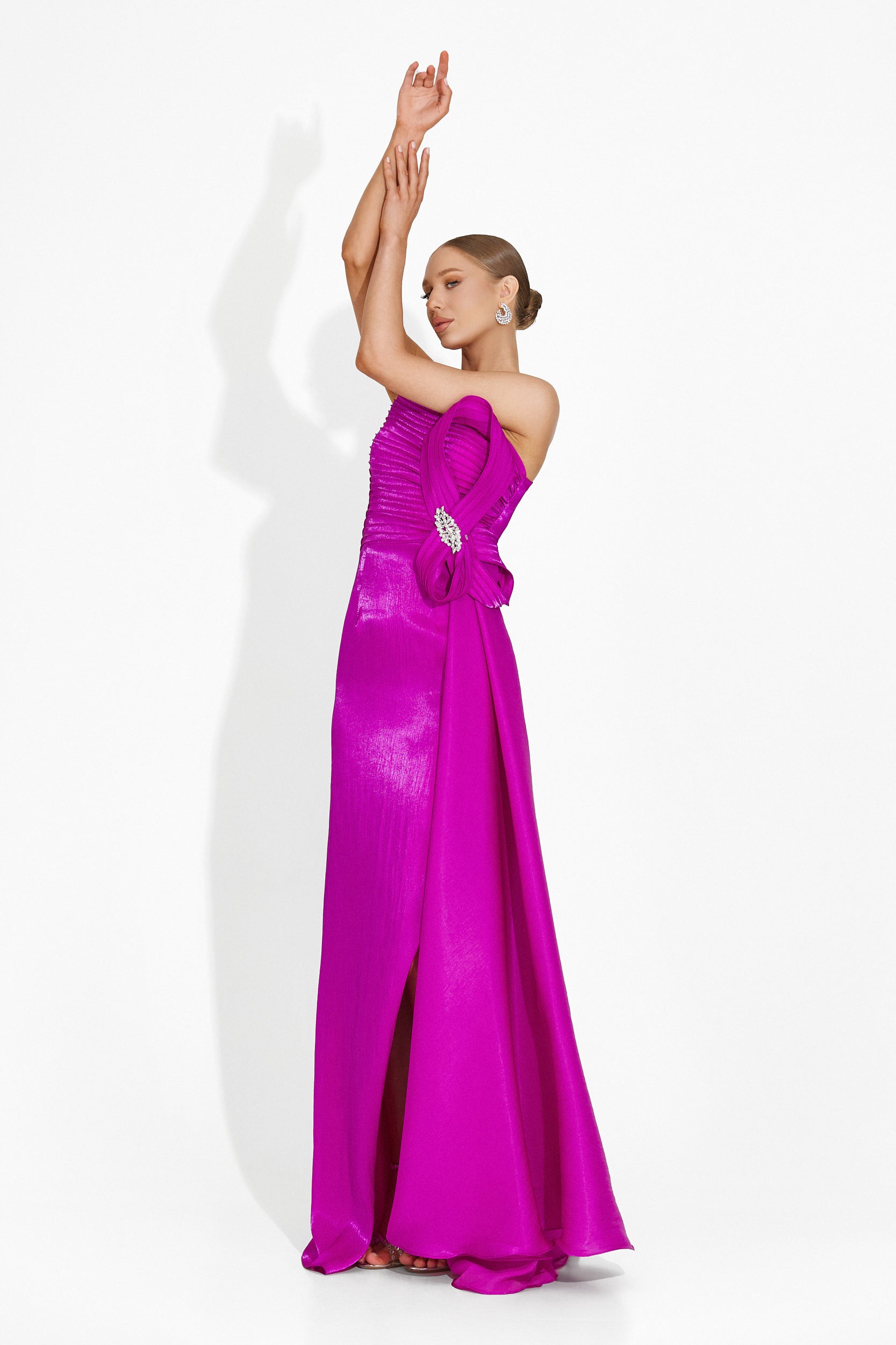 Rochie dama lunga fucsia Verlie Bogas