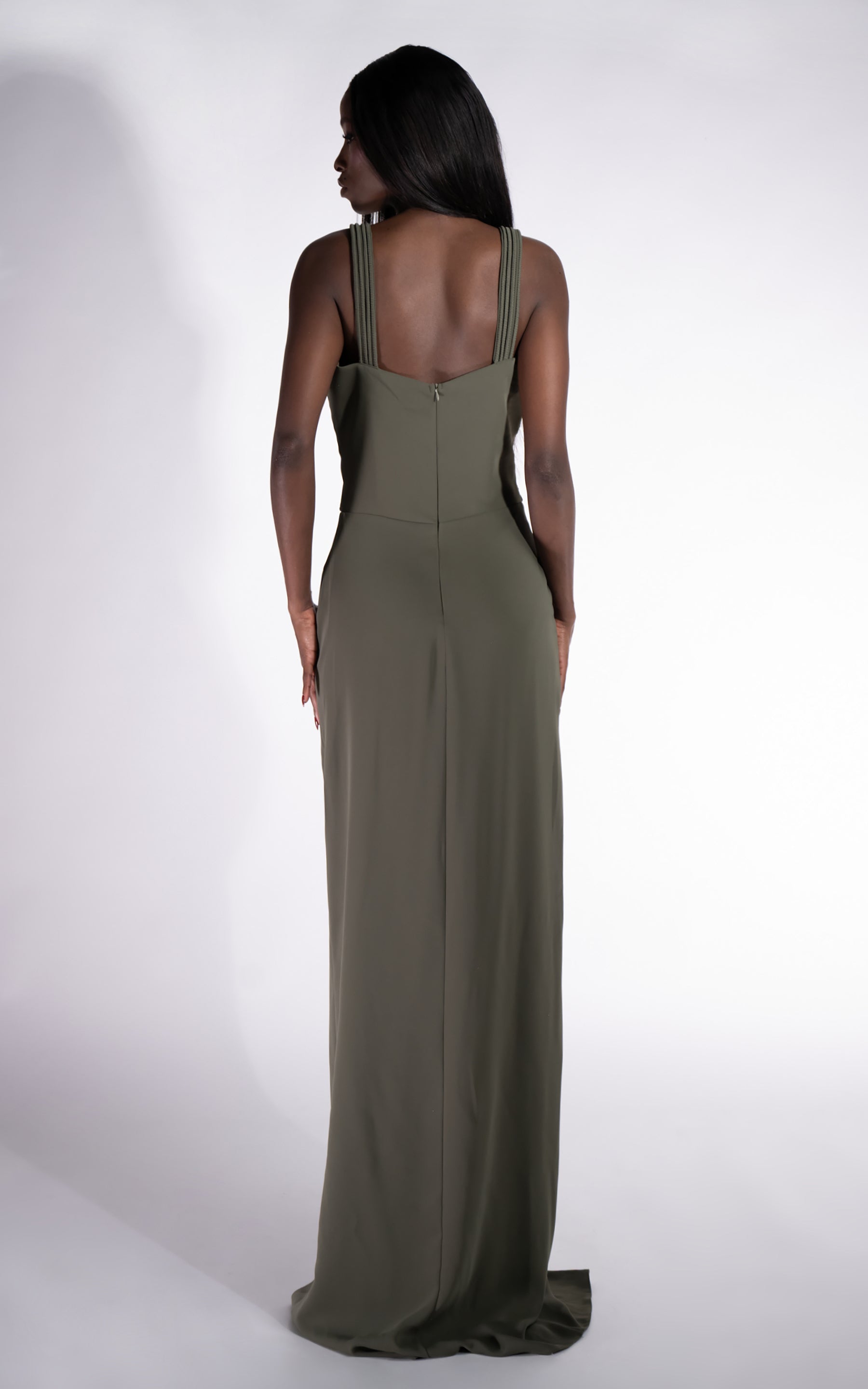 Rochie dama lunga kaki Ingryd Bogas