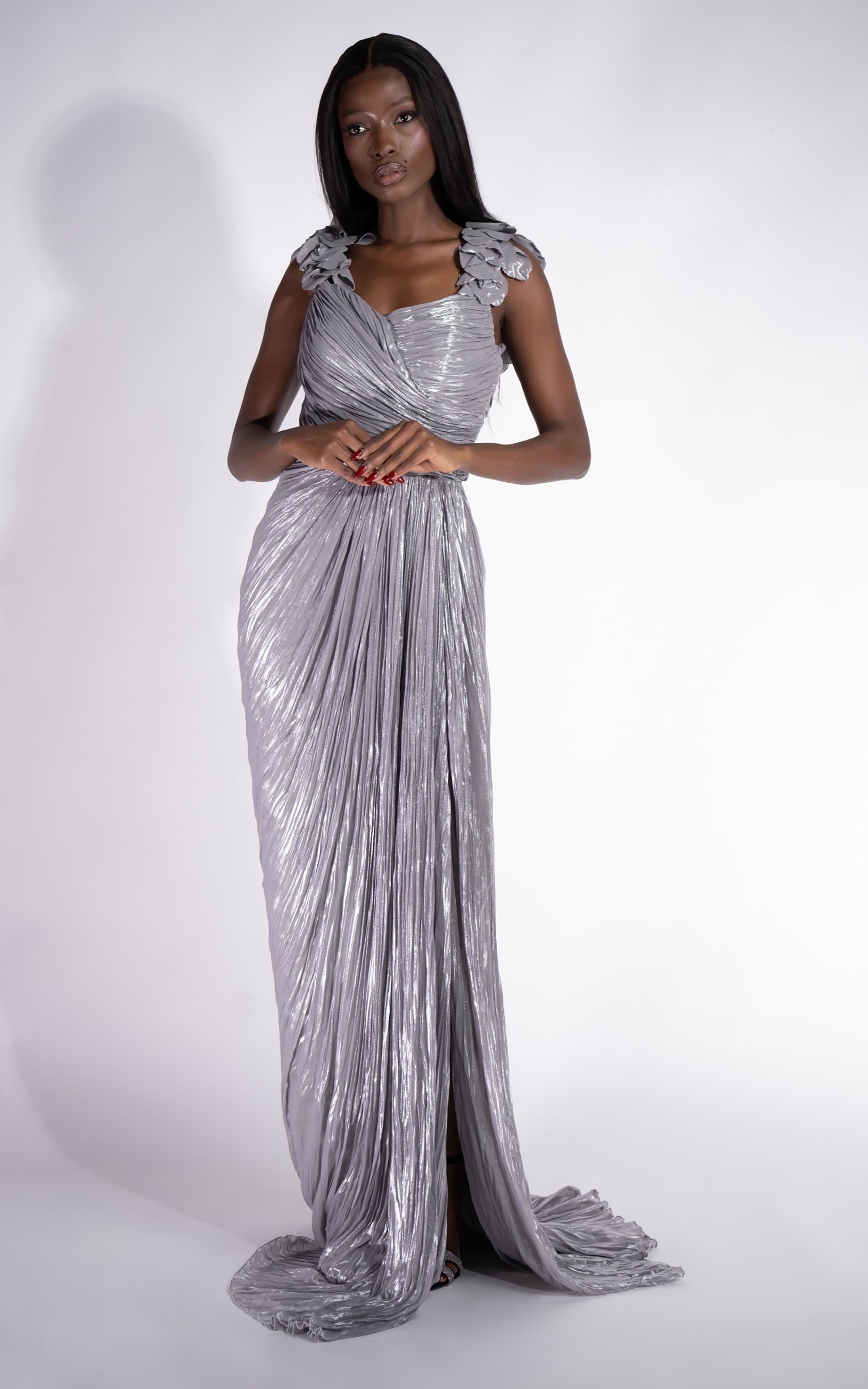 Rochie dama lunga gri Belabisa Bogas