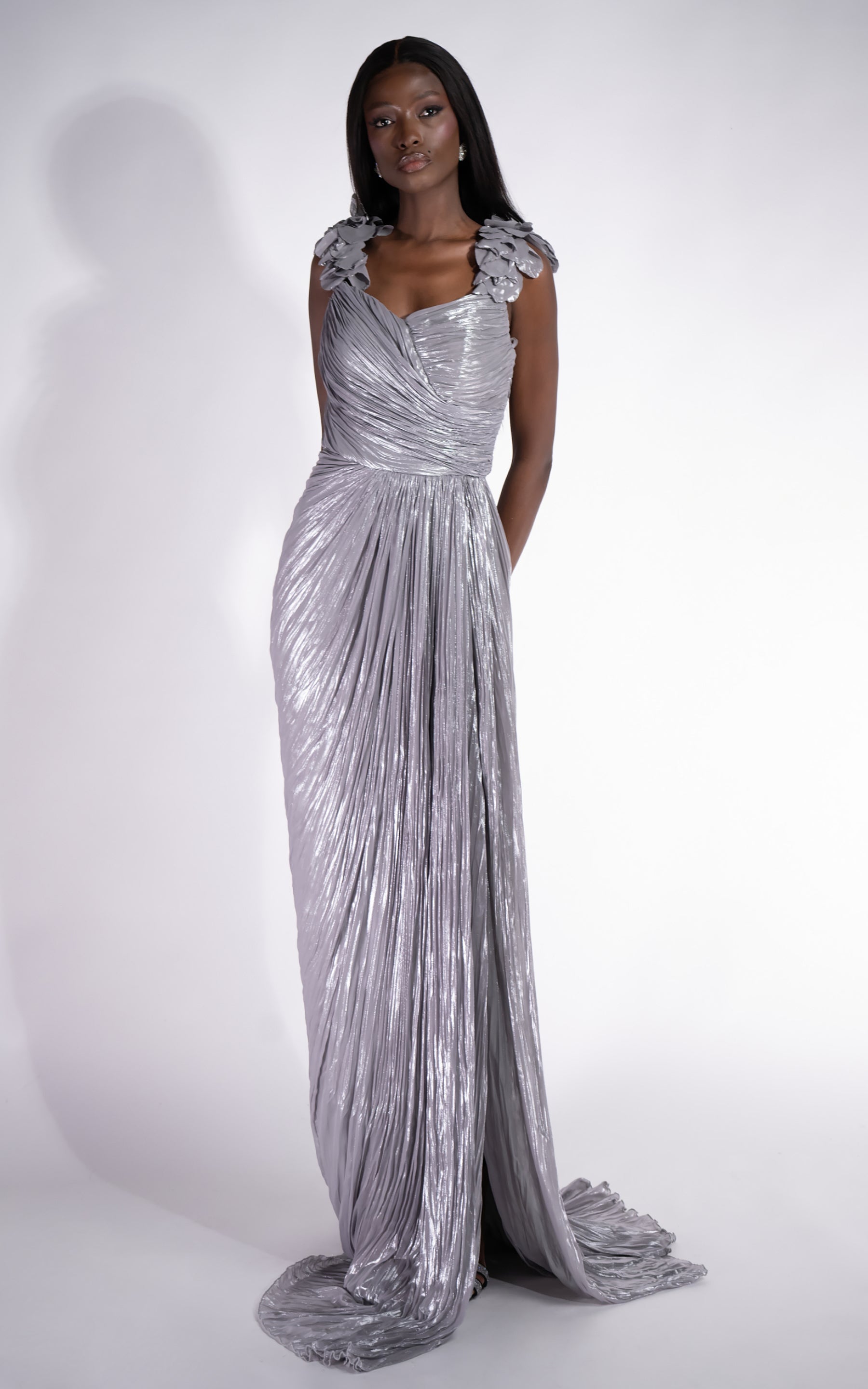 Rochie dama lunga gri Belabisa Bogas