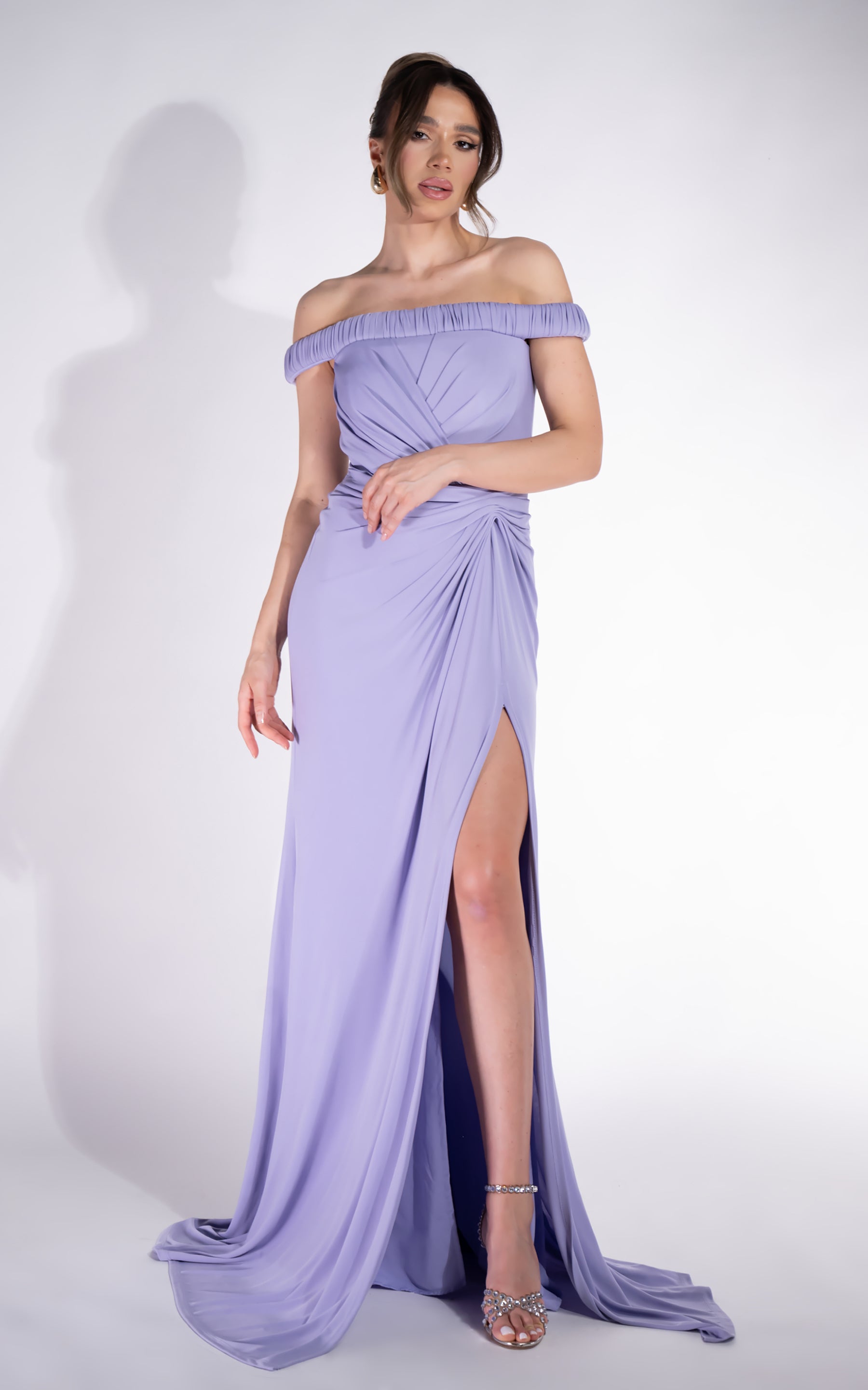 Rochie dama lunga lila Rehise Bogas