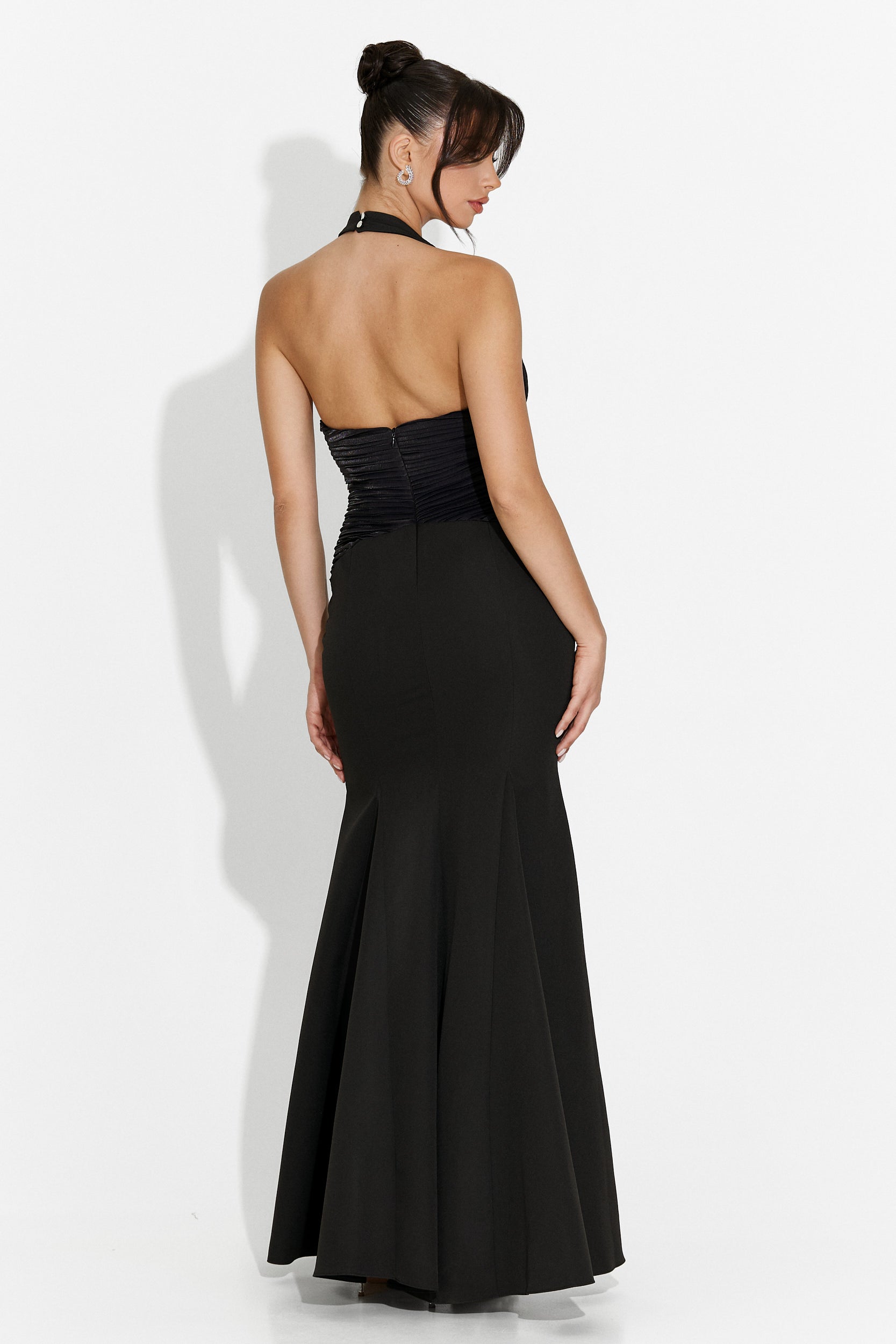 Rochie dama lunga neagra Cicy Bogas