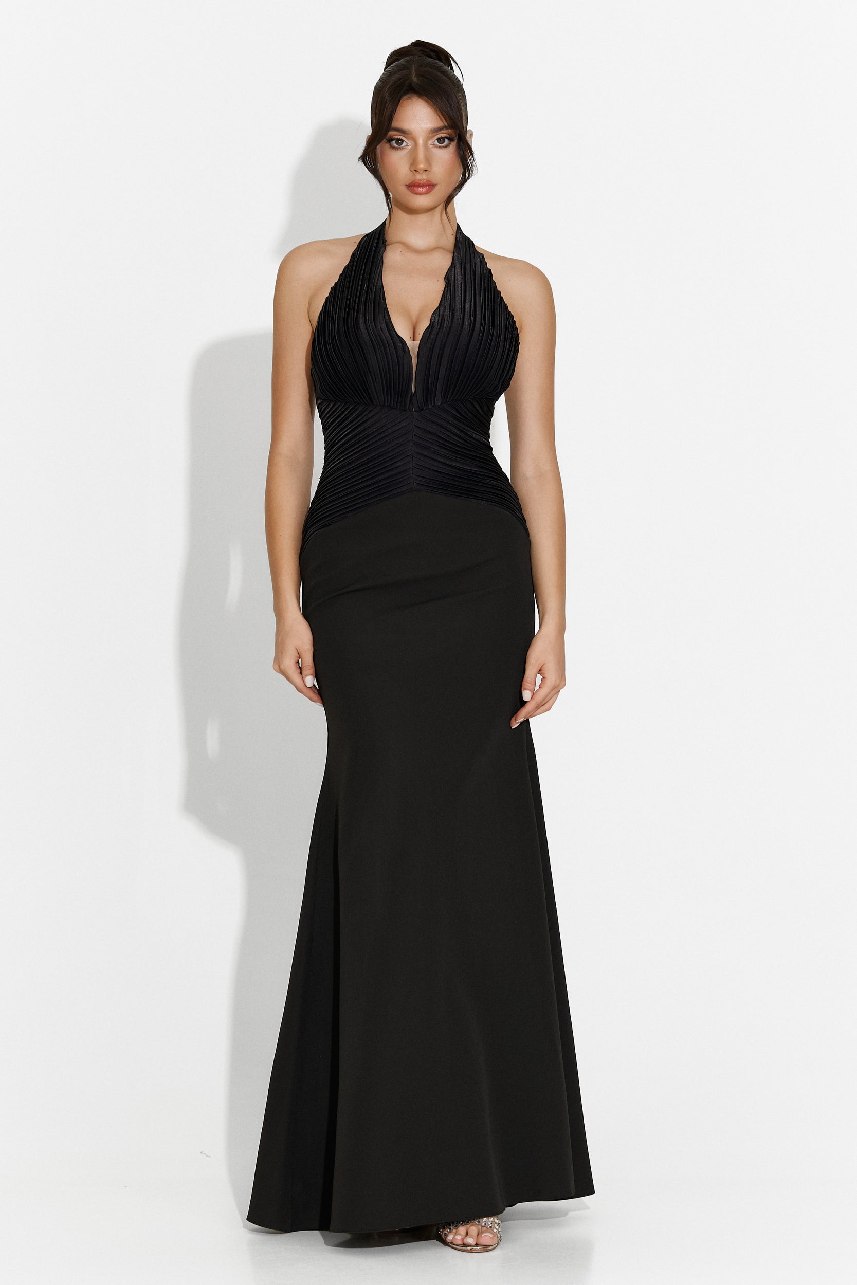 Rochie dama lunga neagra Cicy Bogas