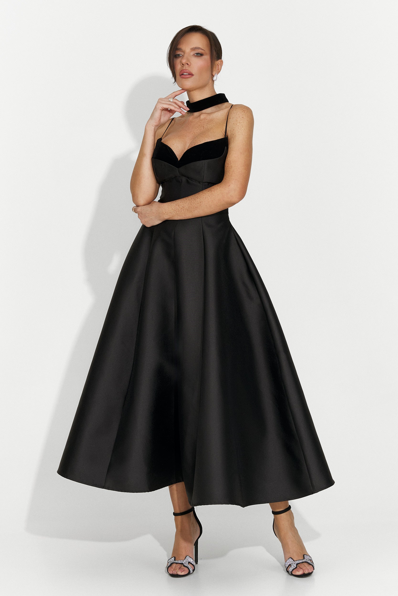 Rochie dama lunga neagra Coriza Bogas