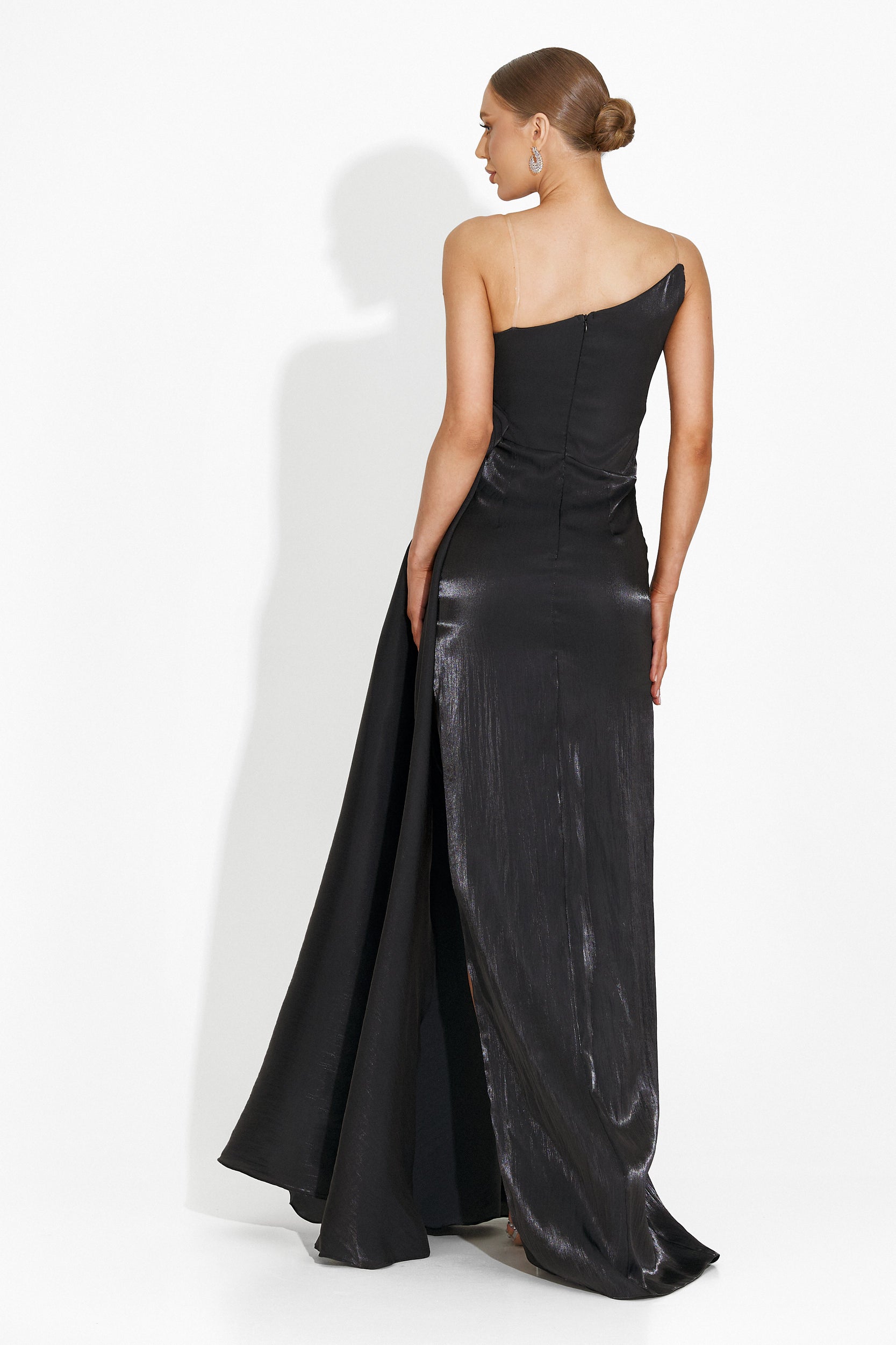 Rochie dama lunga neagra Jadora Bogas