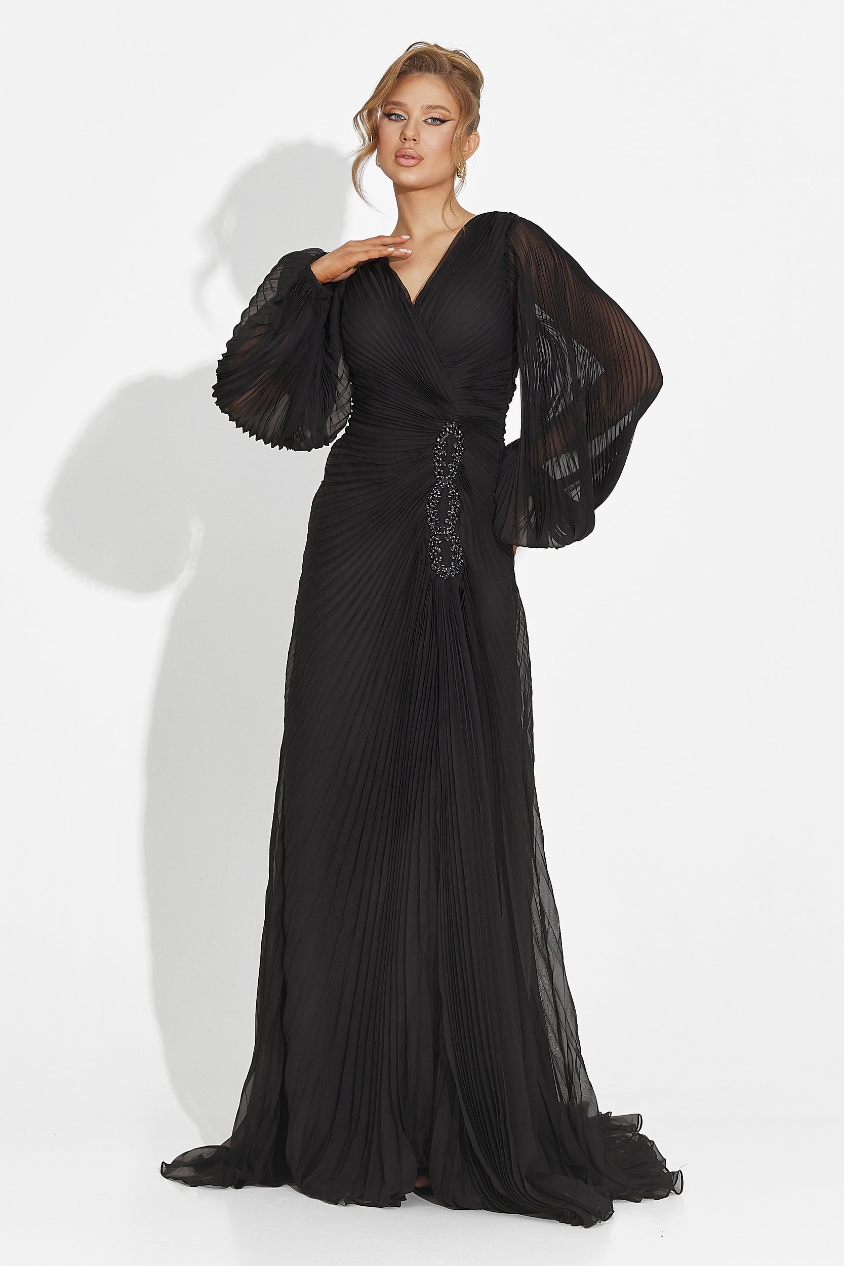 Rochie dama lunga neagra Linares Bogas