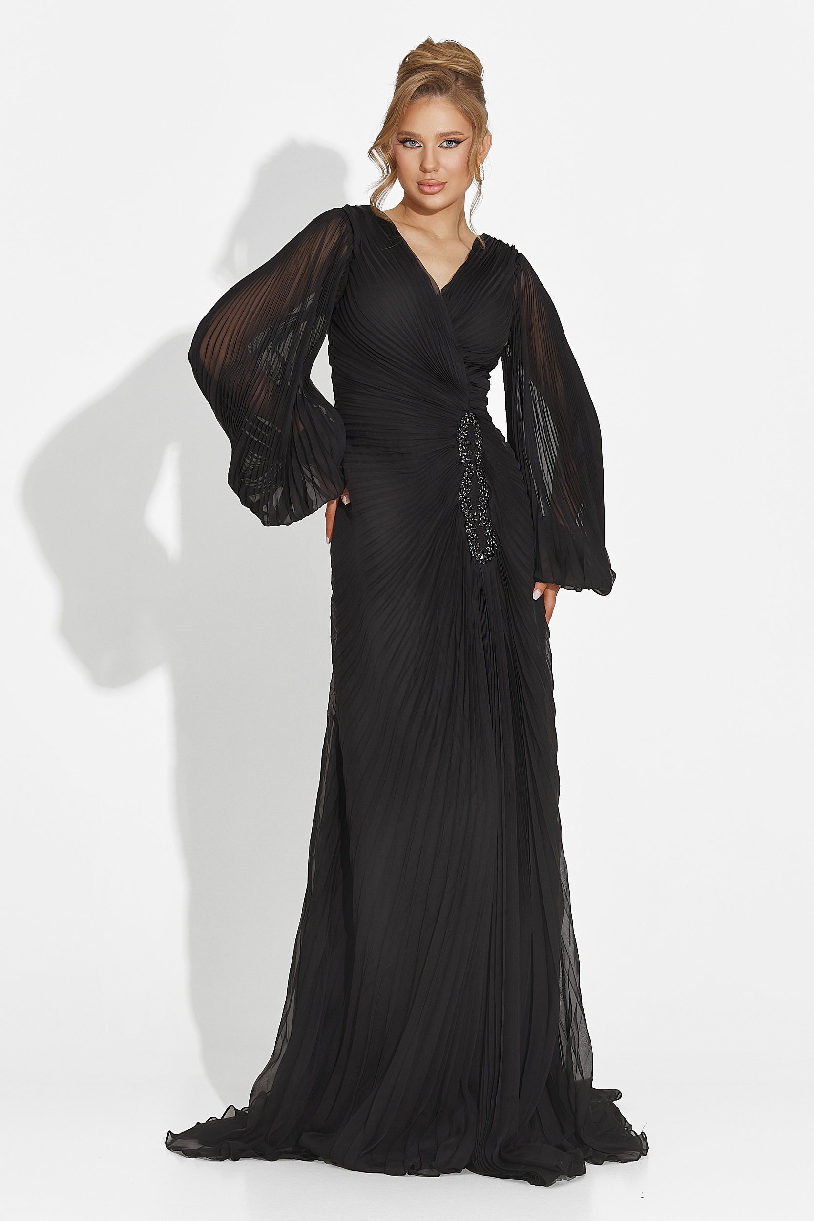 Rochie dama lunga neagra Linares Bogas