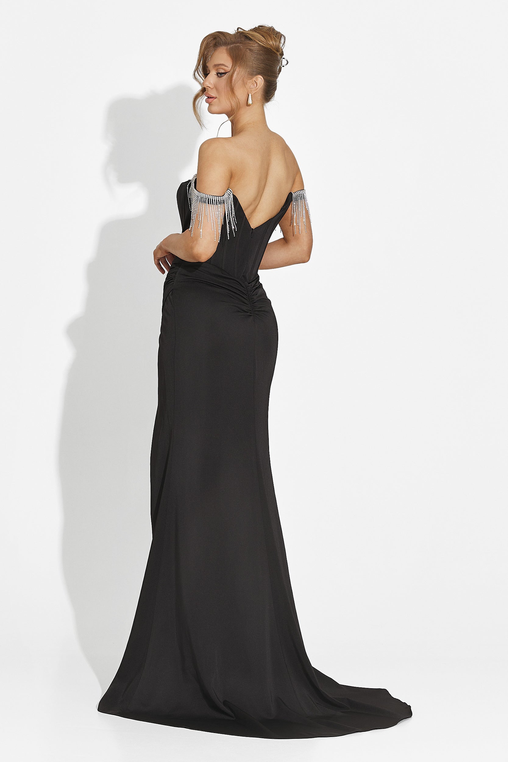 Rochie dama lunga neagra Phylis Bogas