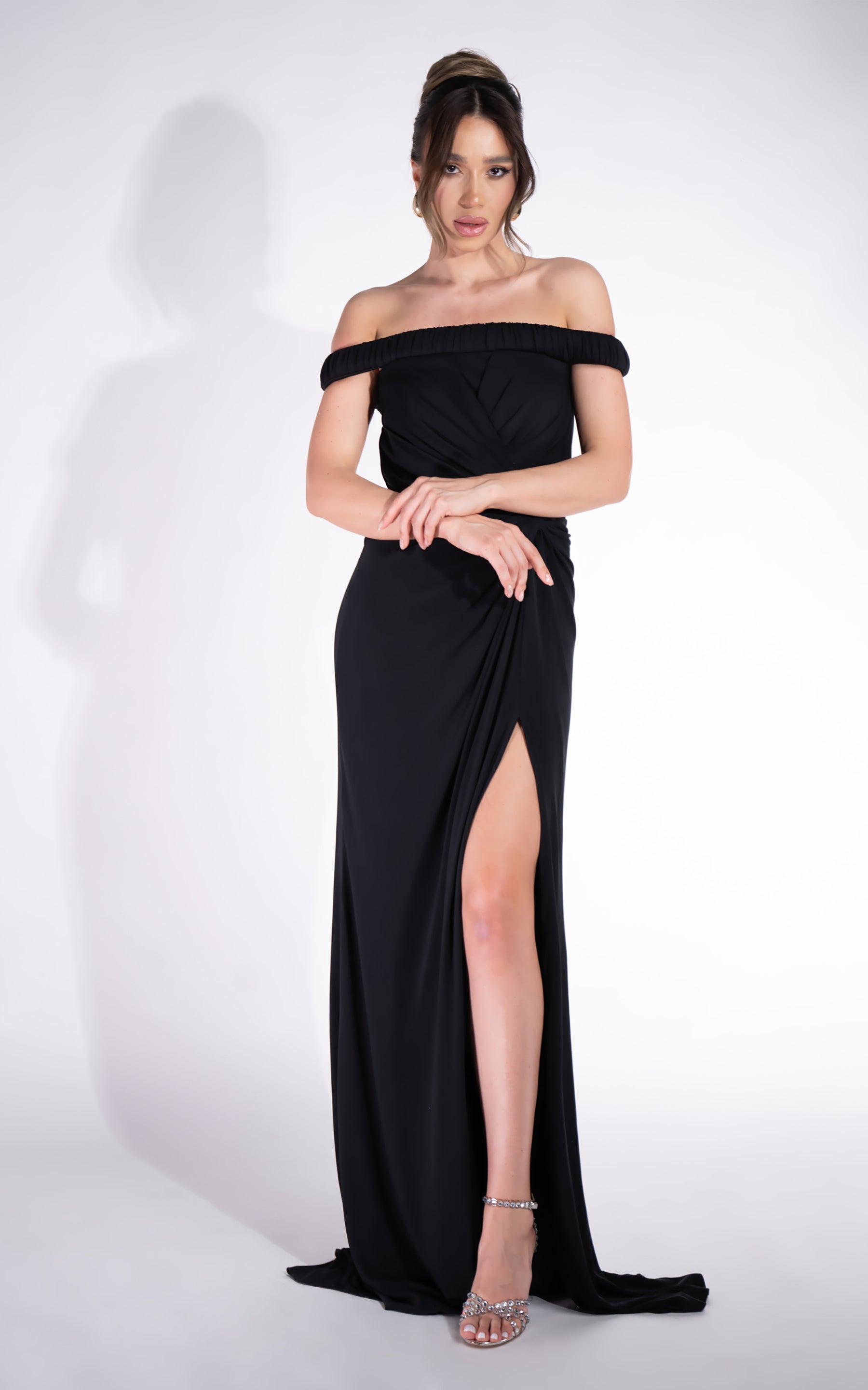 Rochie dama lunga neagra Rehise Bogas