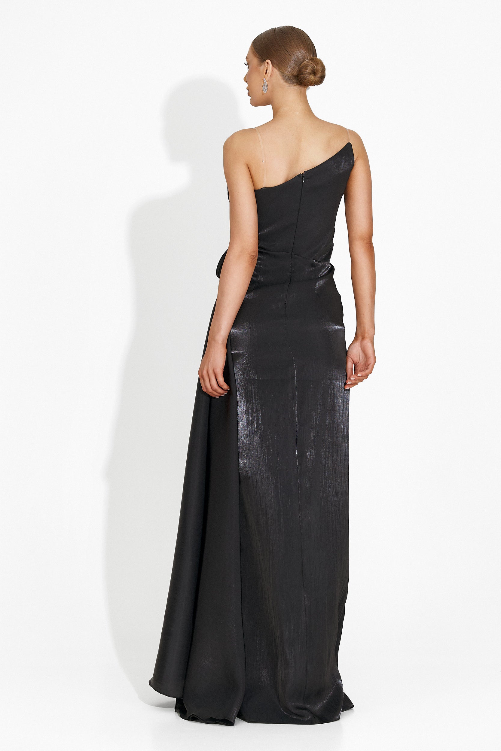 Rochie dama lunga neagra Verlie Bogas