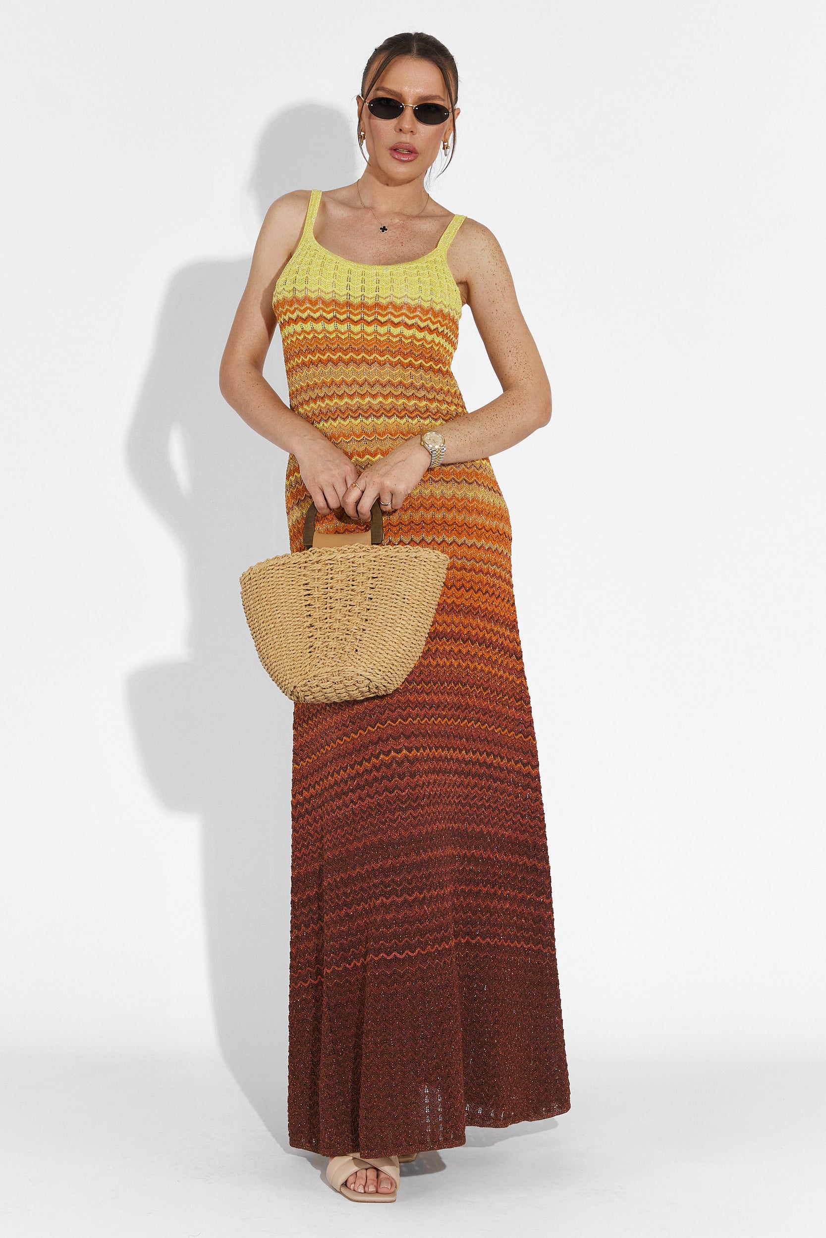 Rochie dama lunga portocalie Quimphy Bogas