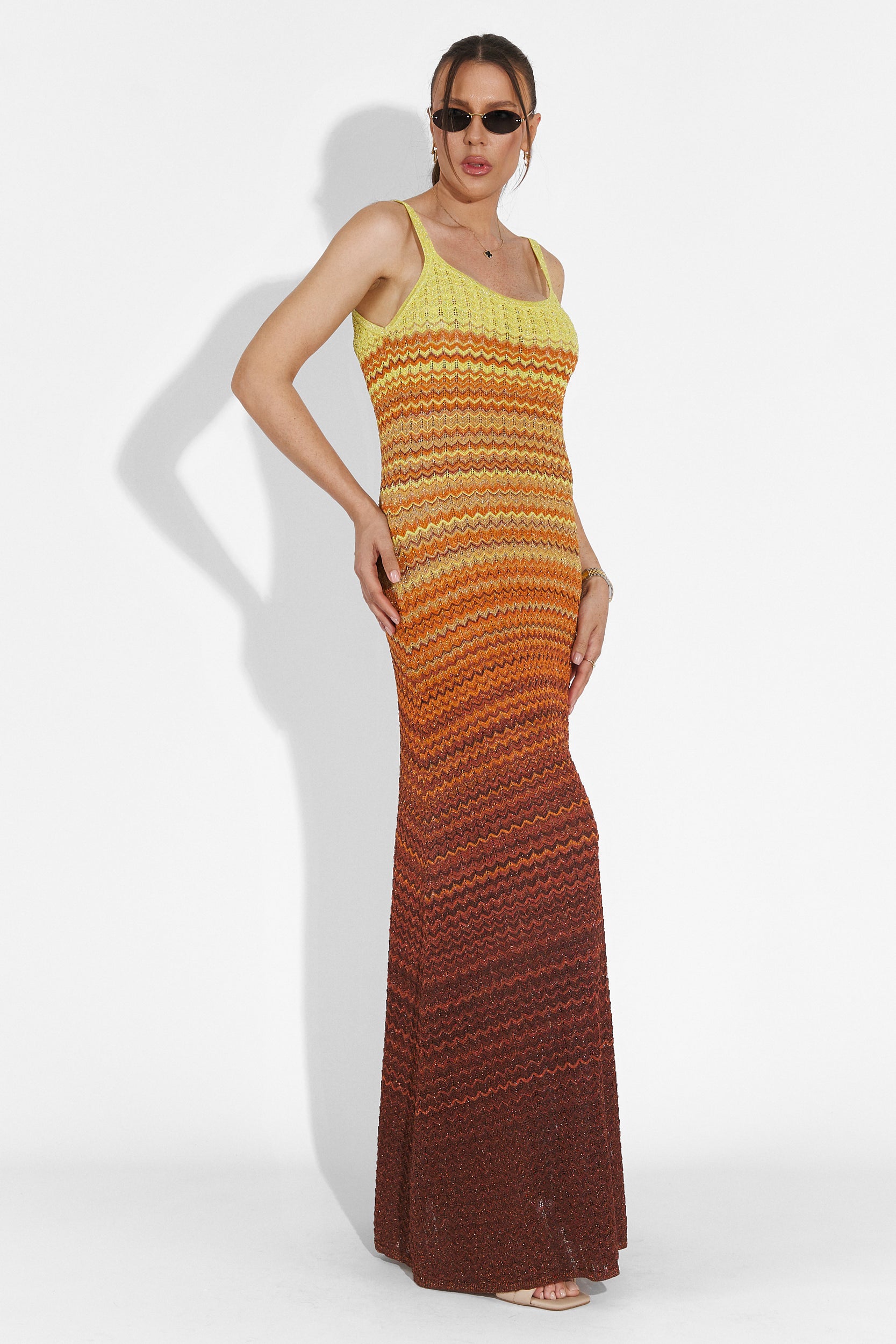 Rochie dama lunga portocalie Quimphy Bogas