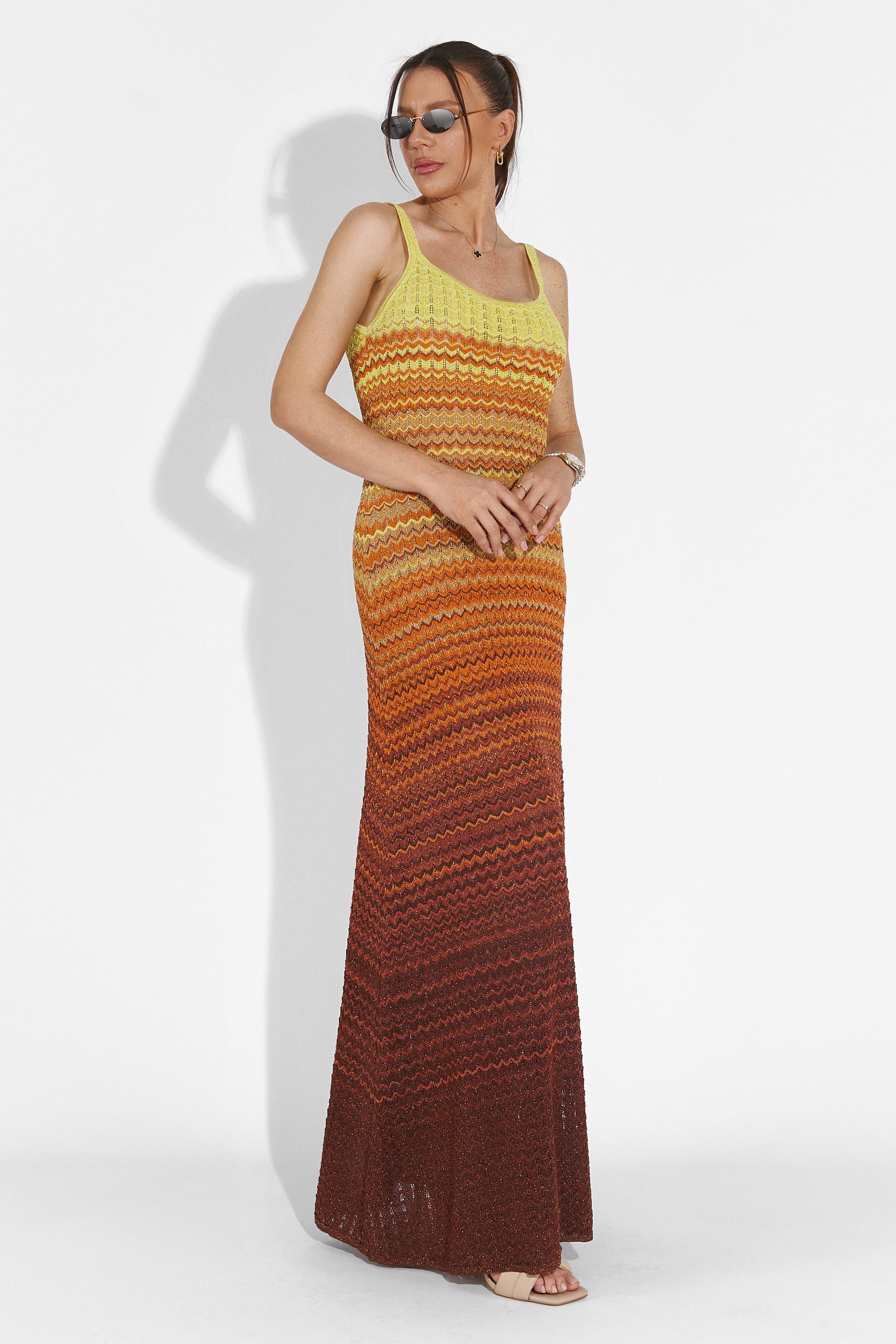 Rochie dama lunga portocalie Quimphy Bogas