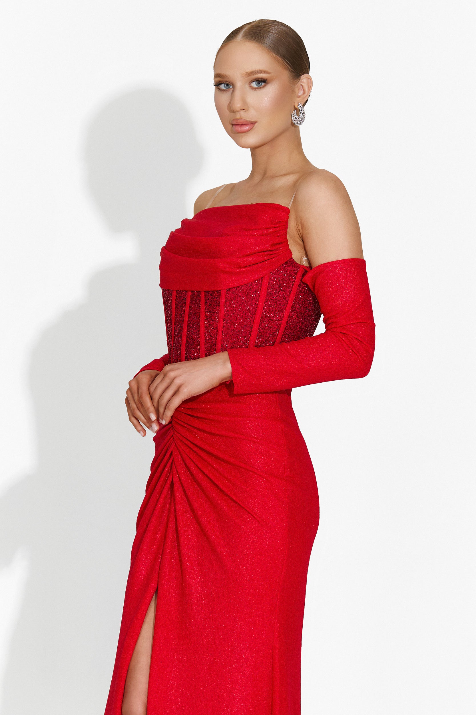 Rochie dama lunga rosie Fredricka Bogas