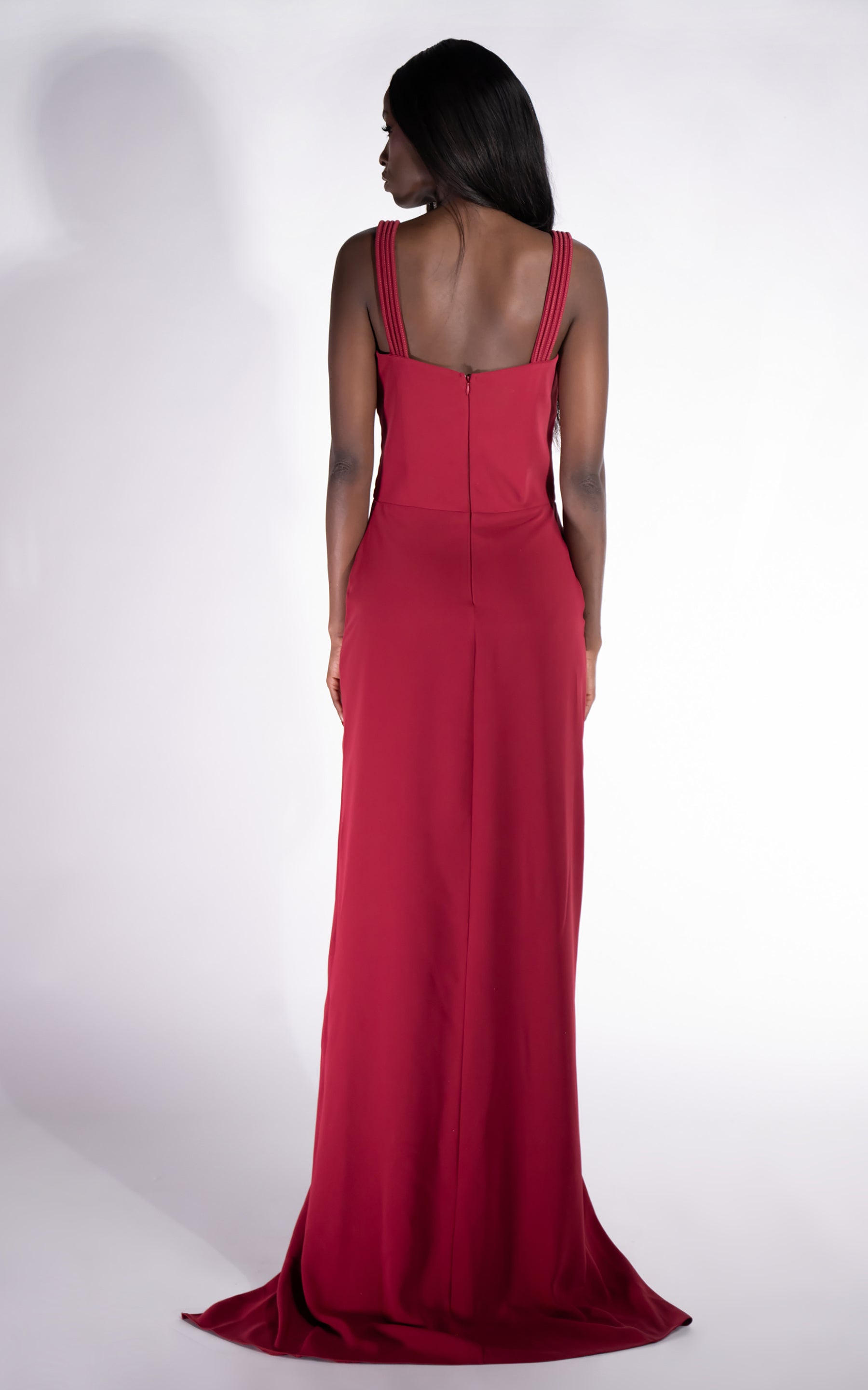 Rochie dama lunga rosie Ingryd Bogas