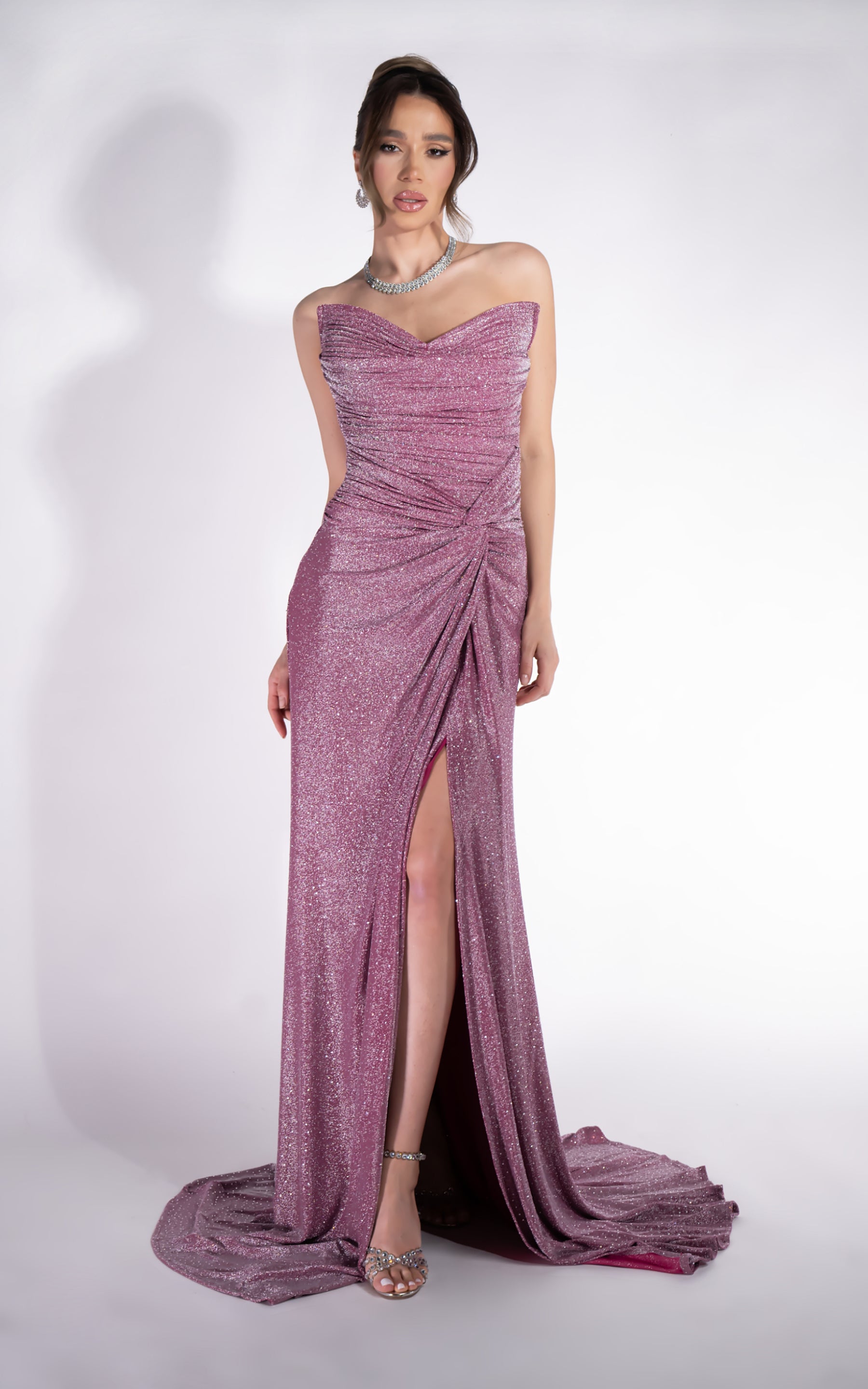 Rochie dama lunga roz Taylor Bogas