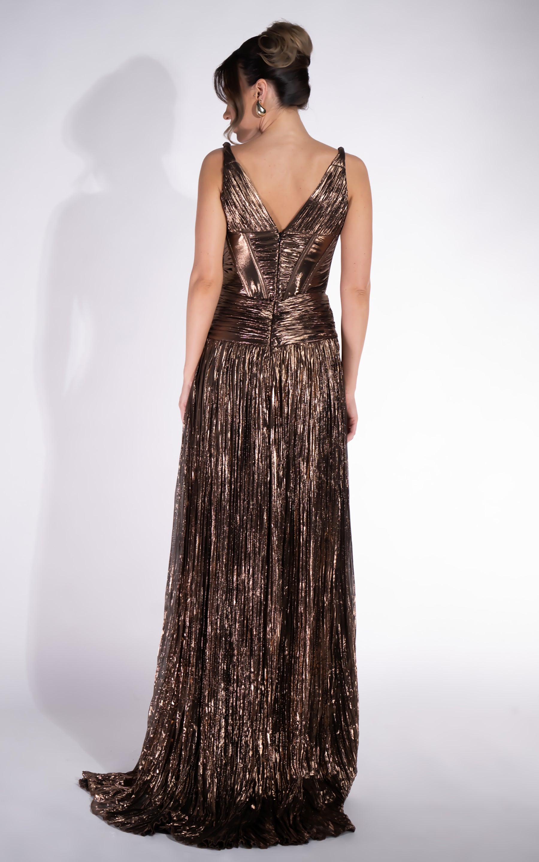 Rochie dama lunga maro Fredrisa Bogas