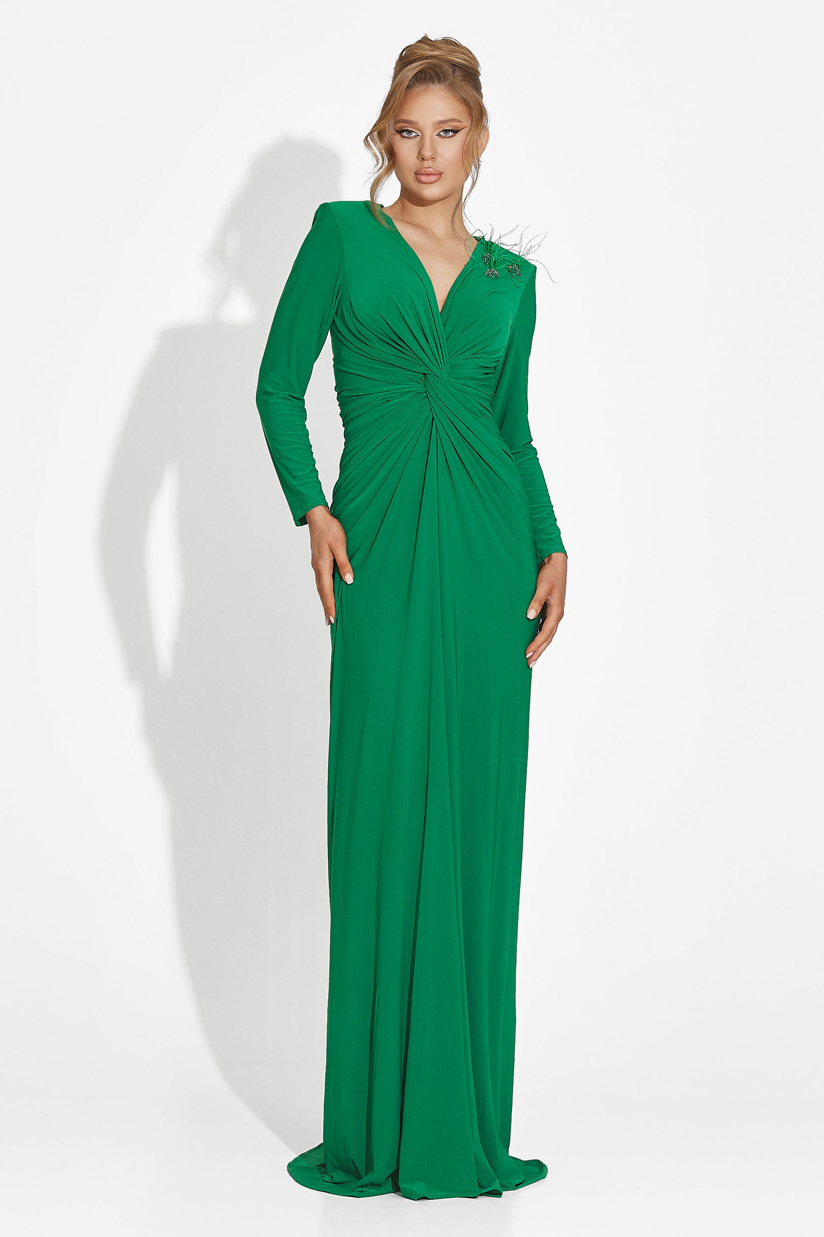 Rochie dama lunga verde Ensa Bogas