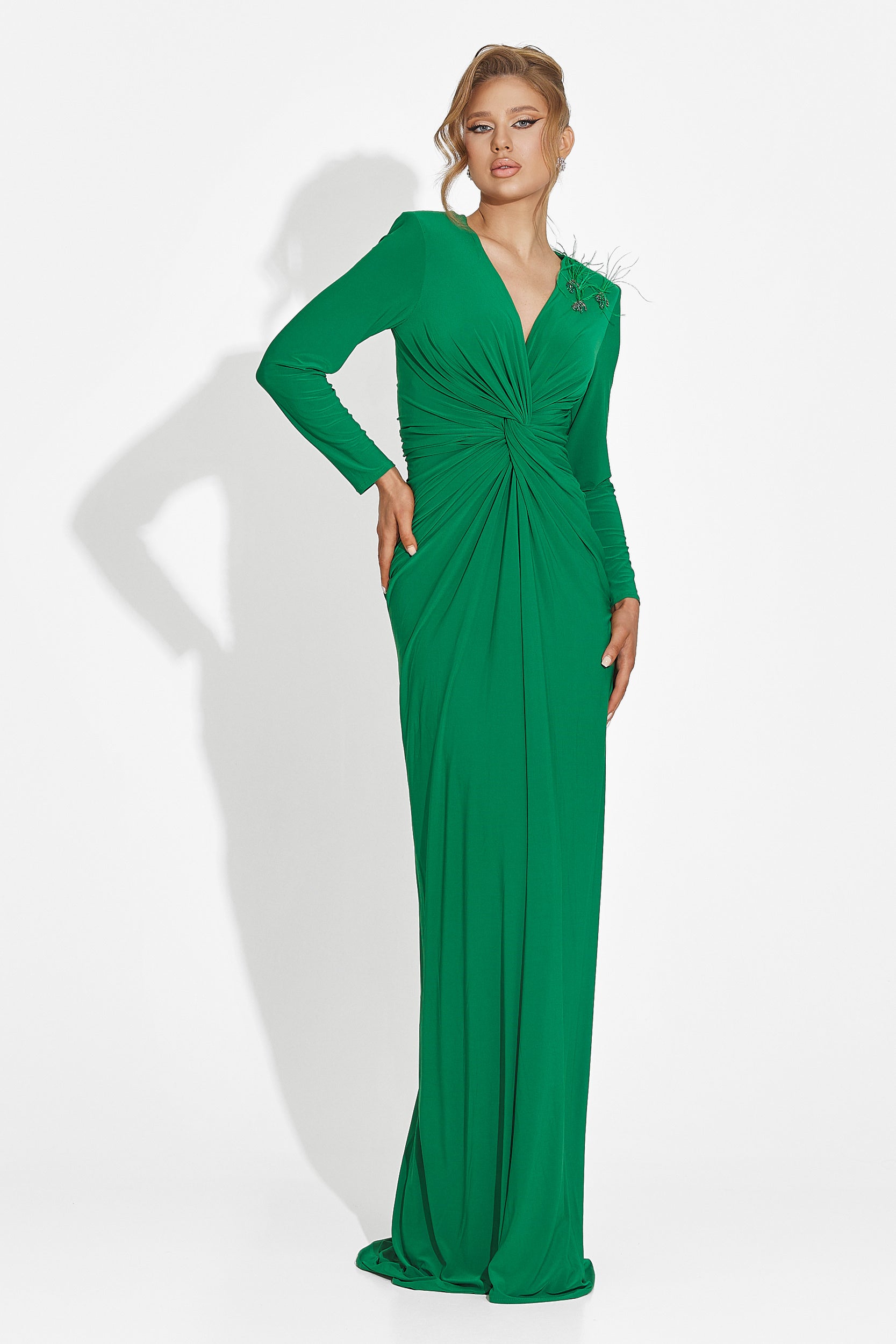 Rochie dama lunga verde Ensa Bogas