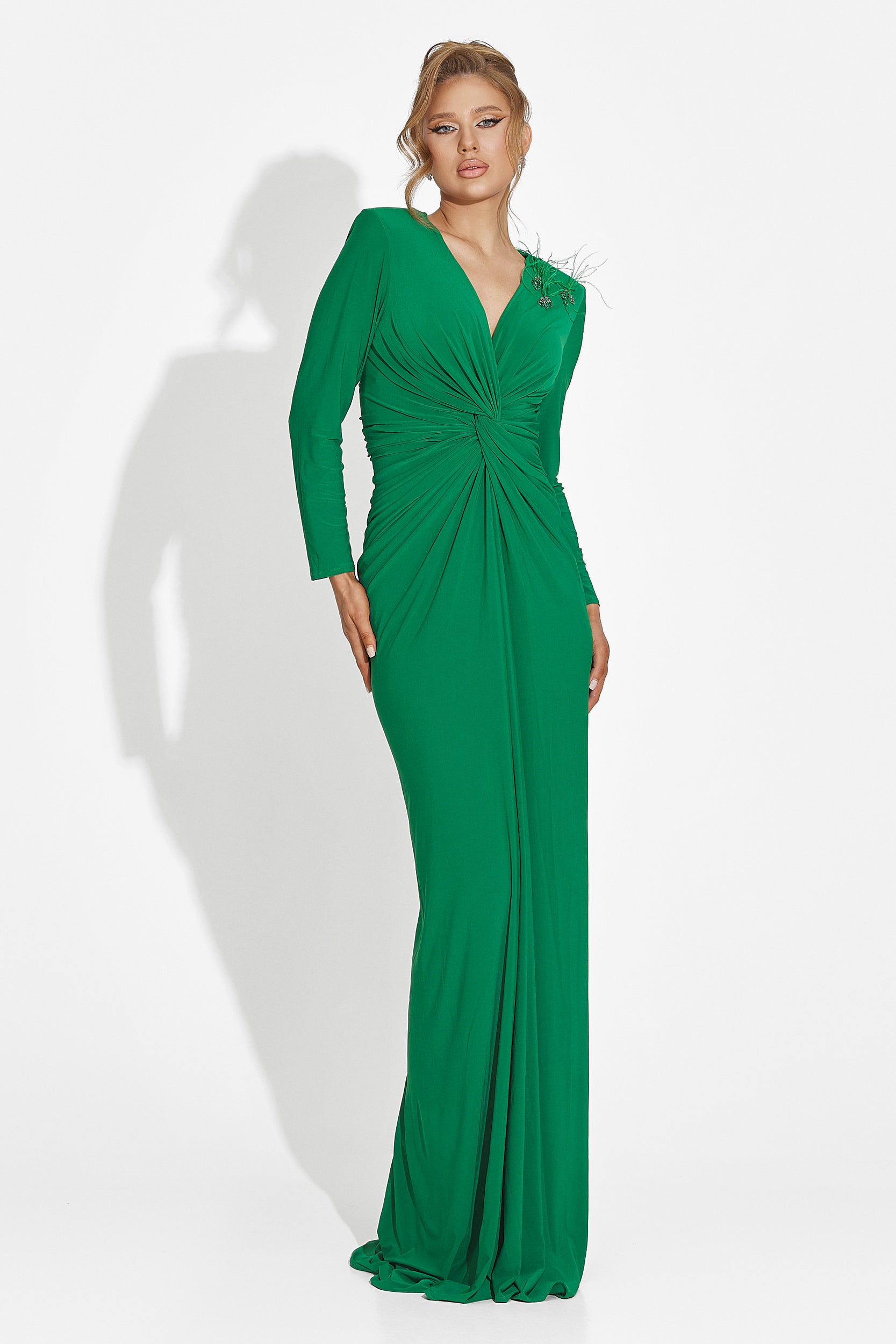 Rochie dama lunga verde Ensa Bogas