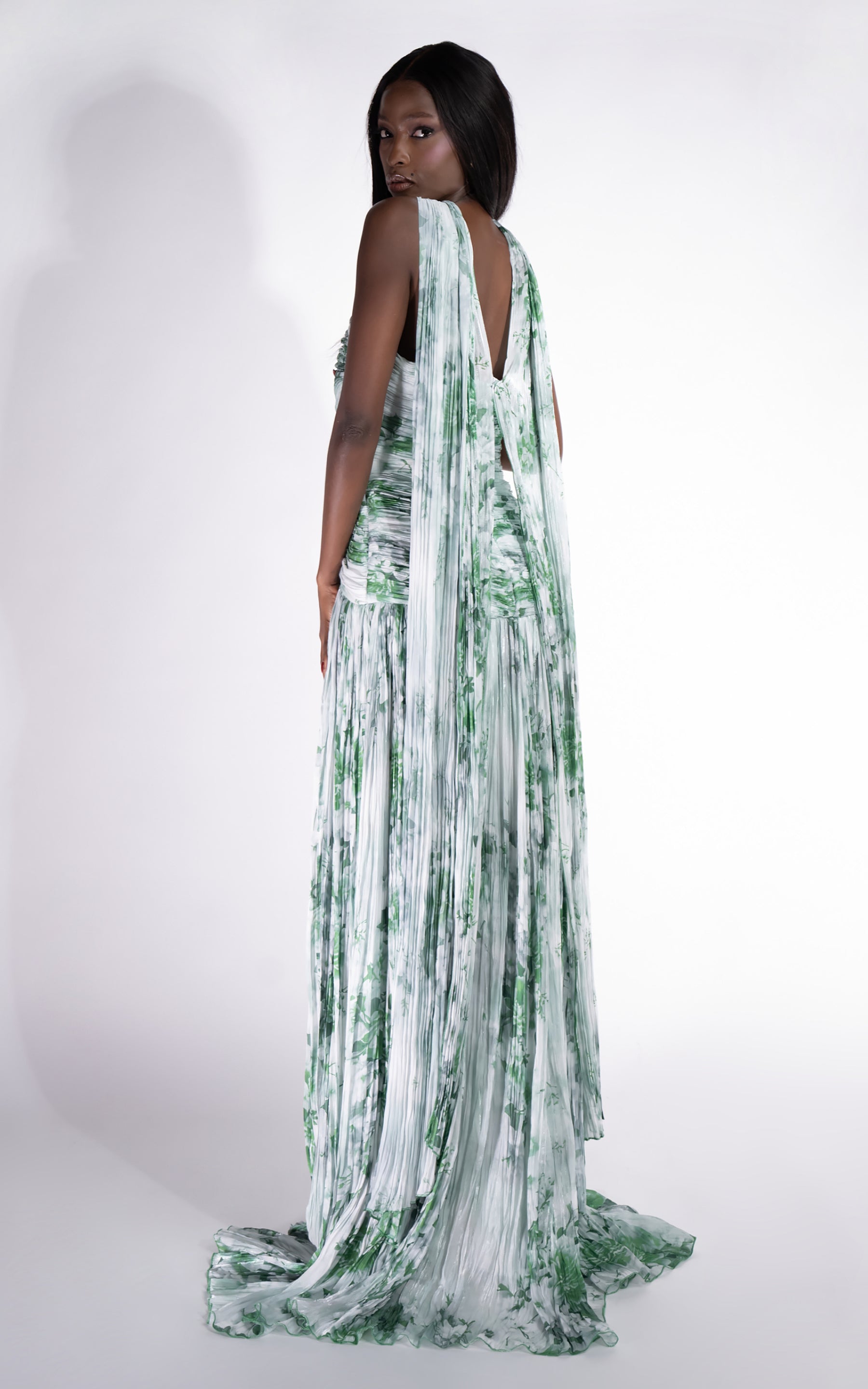 Rochie dama lunga verde Layne Bogas