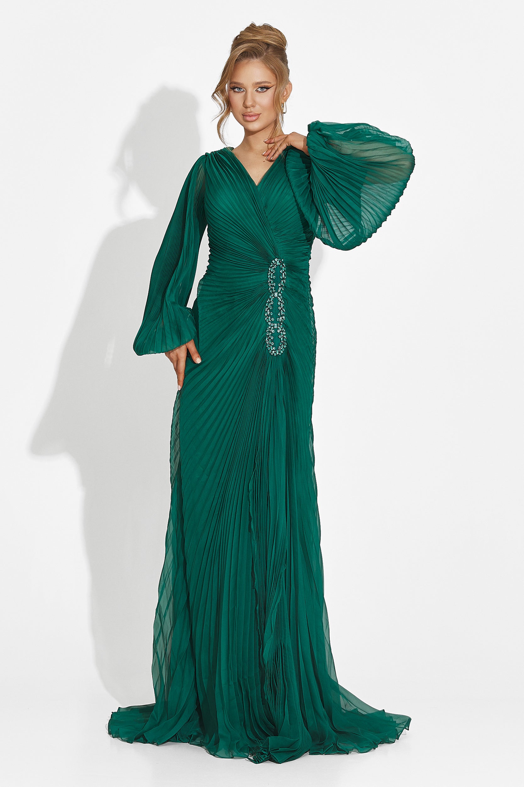 Rochie dama lunga verde Linares Bogas
