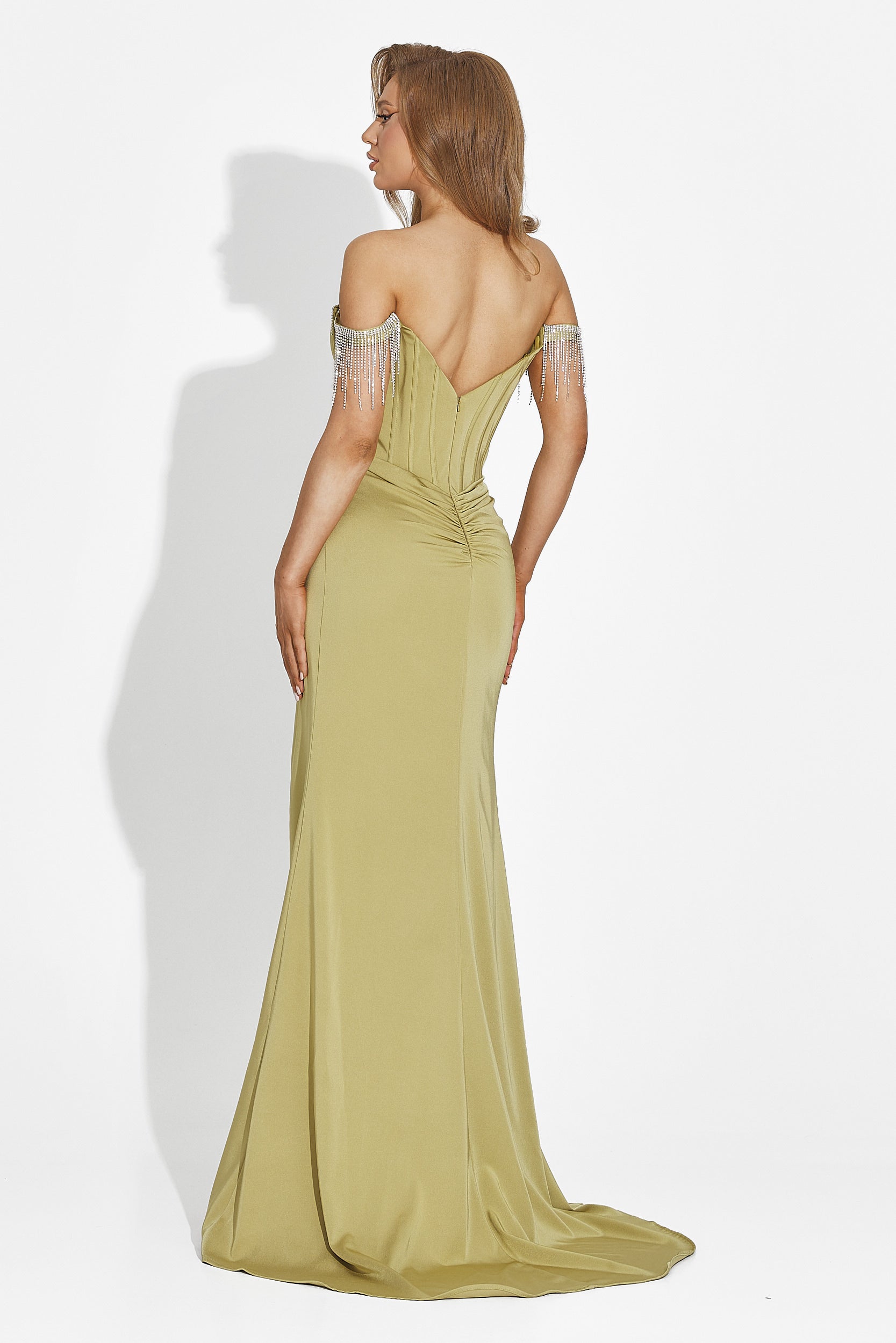 Rochie dama lunga verde Phylis Bogas