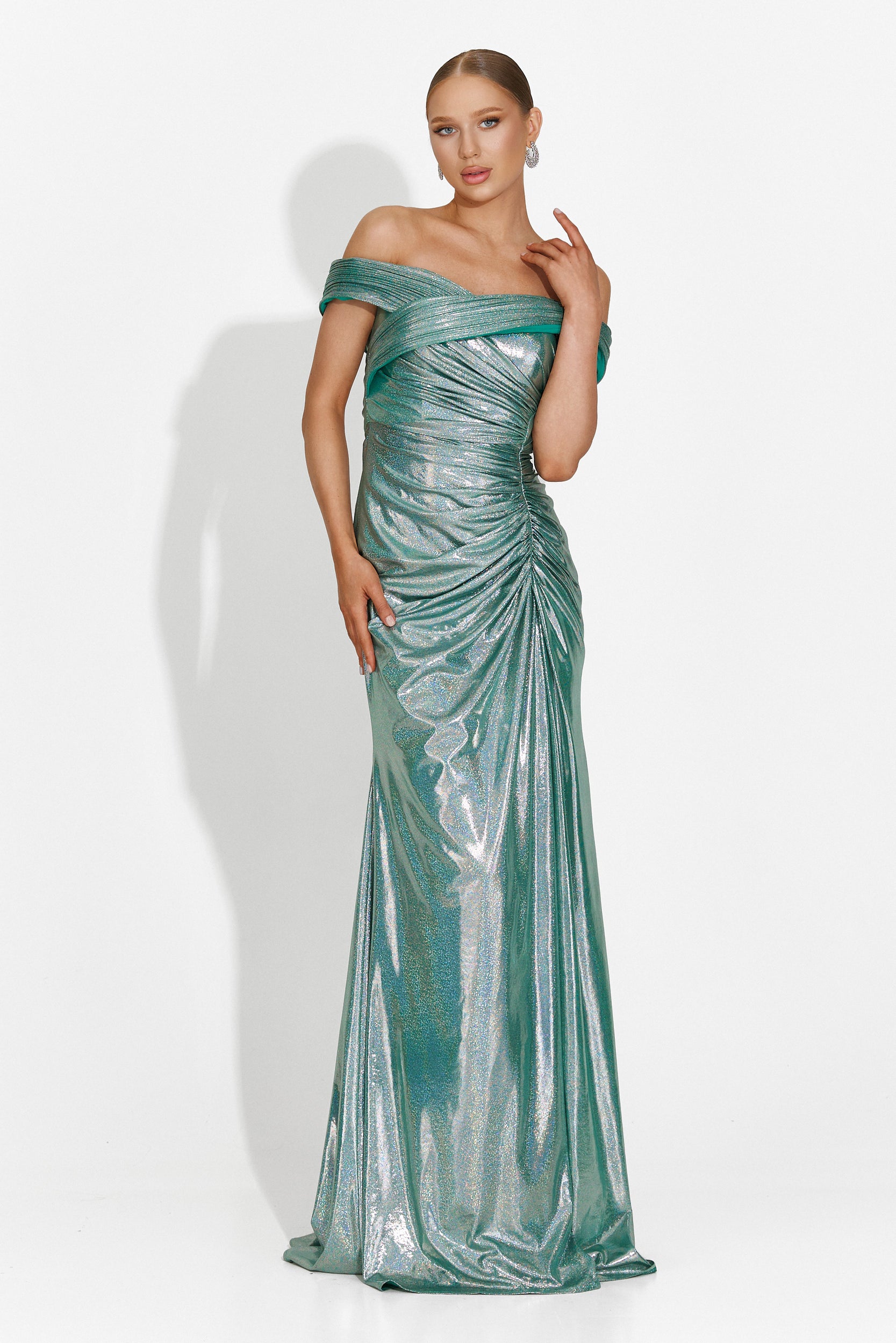 Rochie dama lunga verde Satyna Bogas