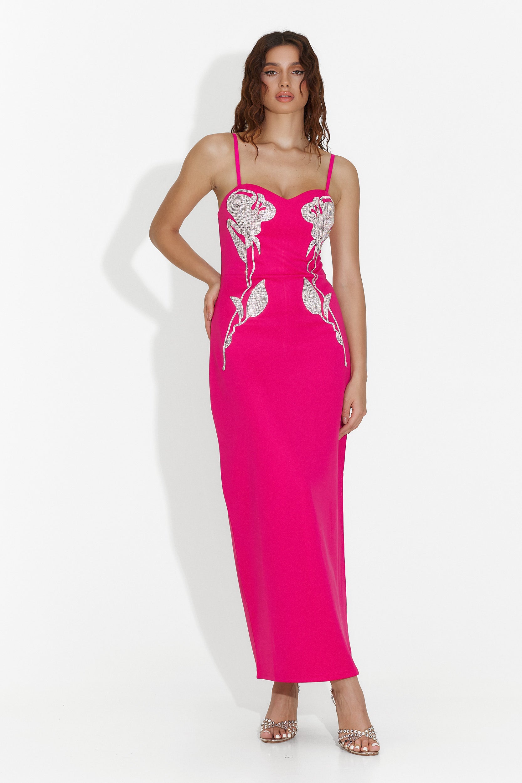 Rochie dama medie fucsia Helena Bogas