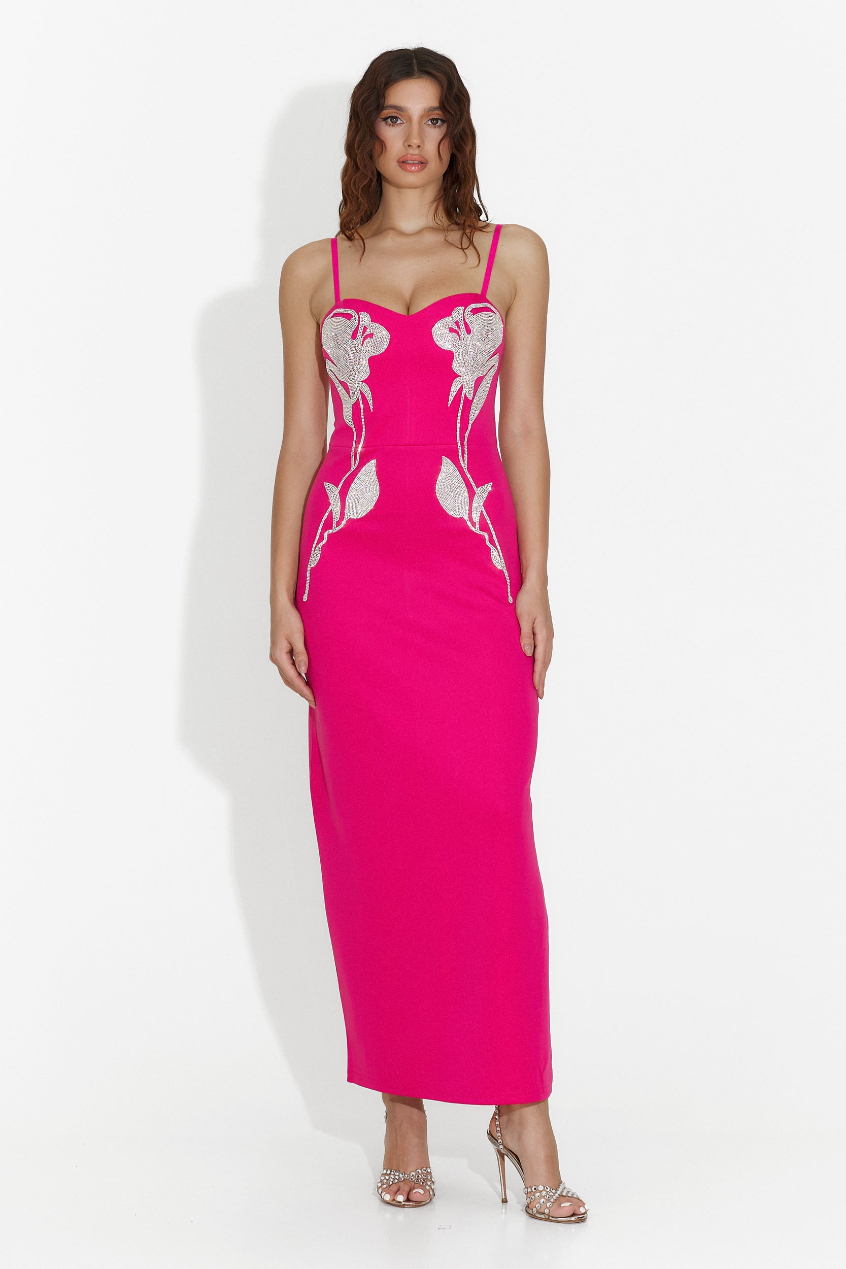 Rochie dama medie fucsia Helena Bogas