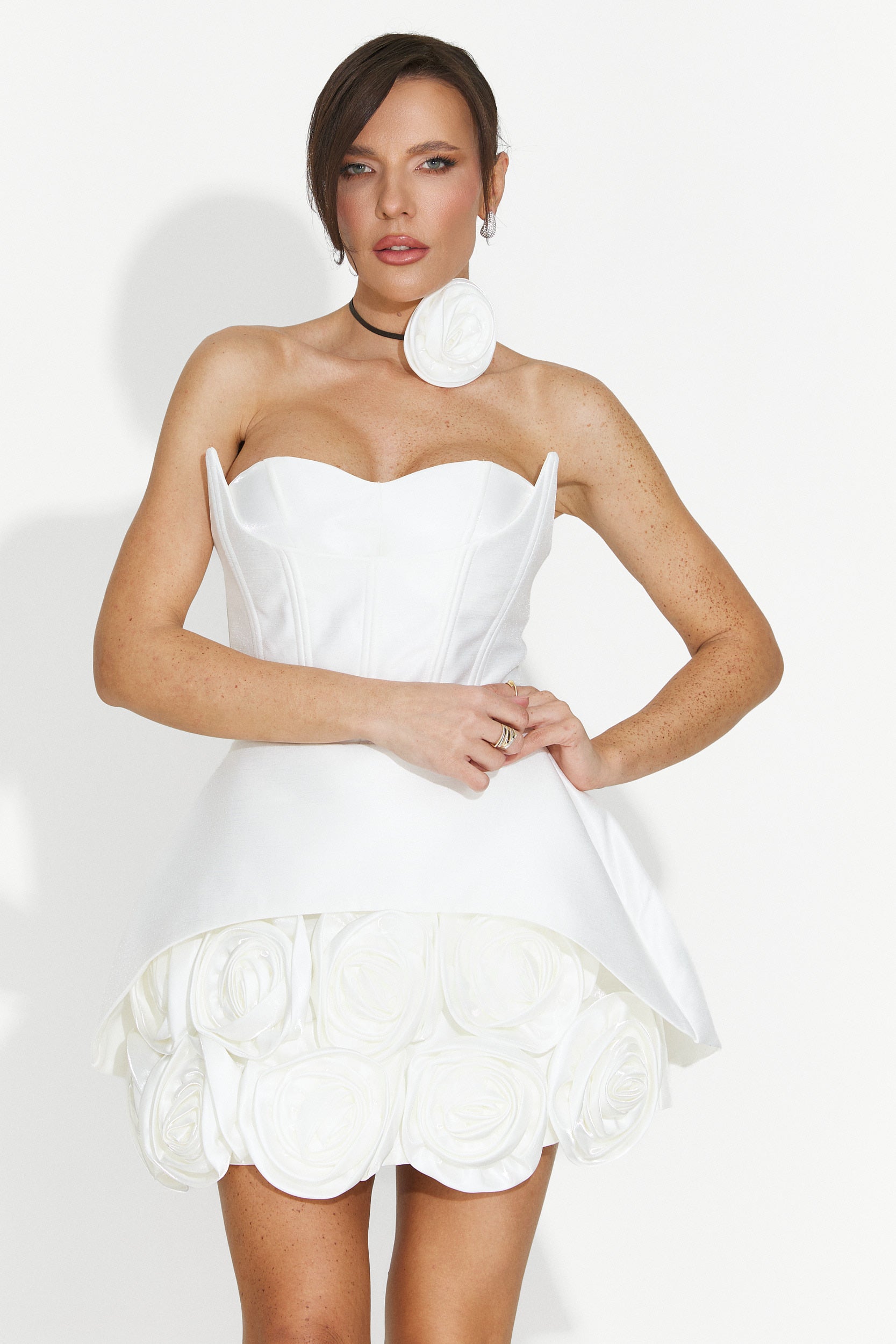 Rochie dama scurta alba Metise Bogas